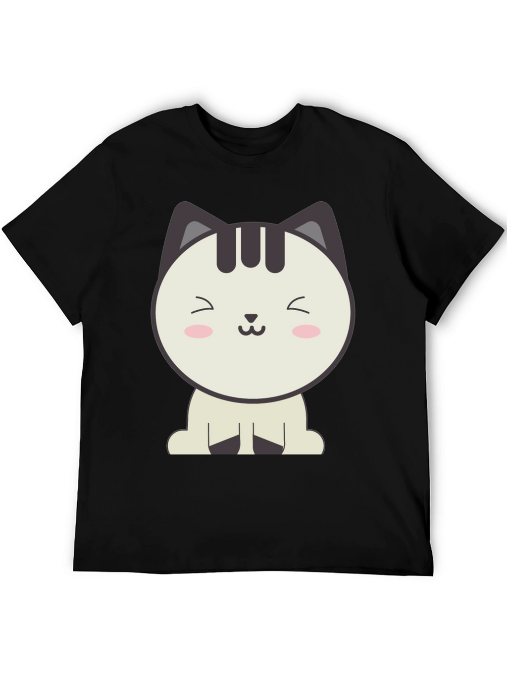 Cute Cartoon Cat Graphic T-Shirt