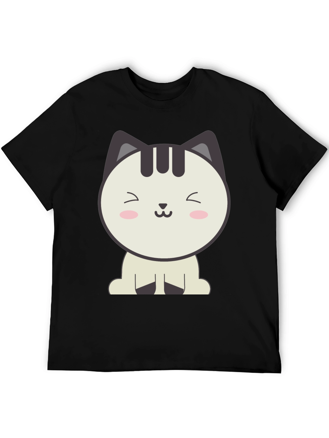 Cute Cartoon Cat Graphic T-Shirt