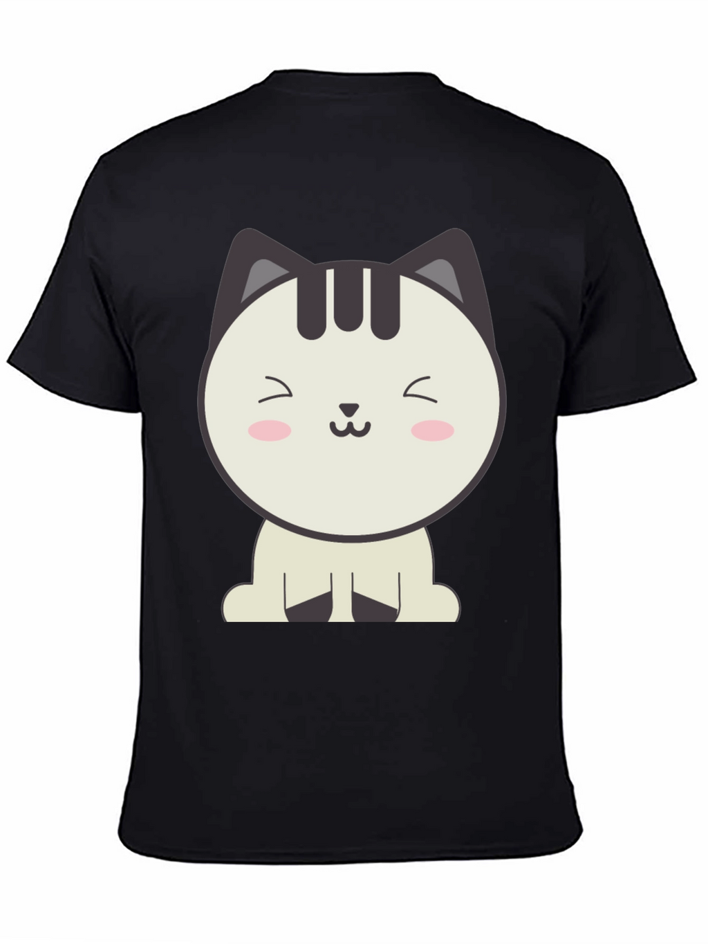 Cute Cartoon Cat Graphic T-Shirt