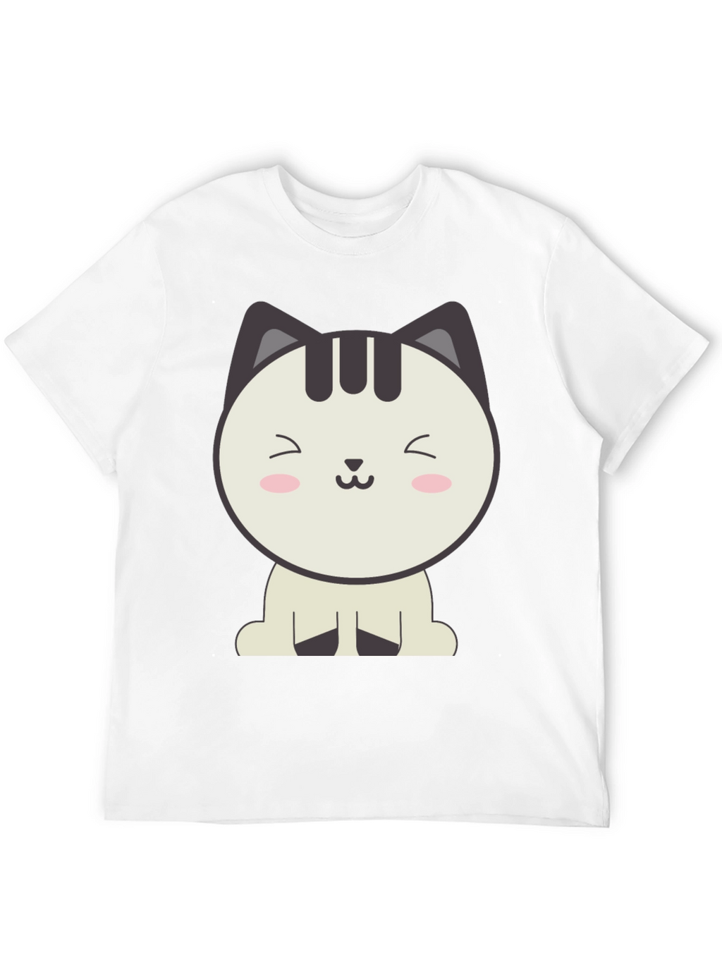 Cute Cartoon Cat Graphic T-Shirt