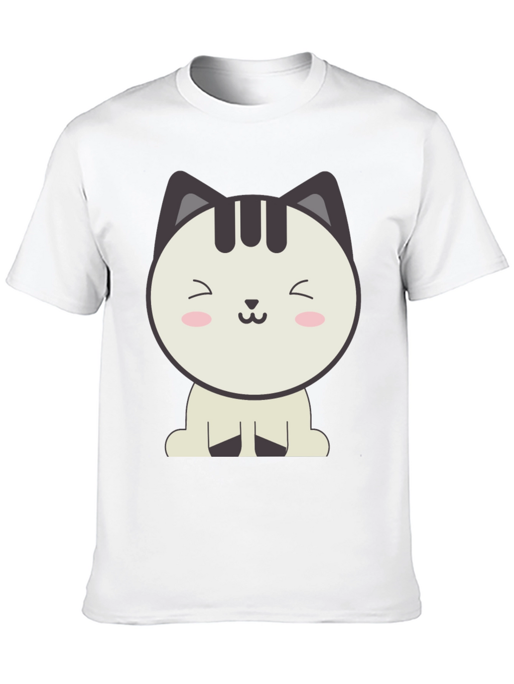 Cute Cartoon Cat Graphic T-Shirt
