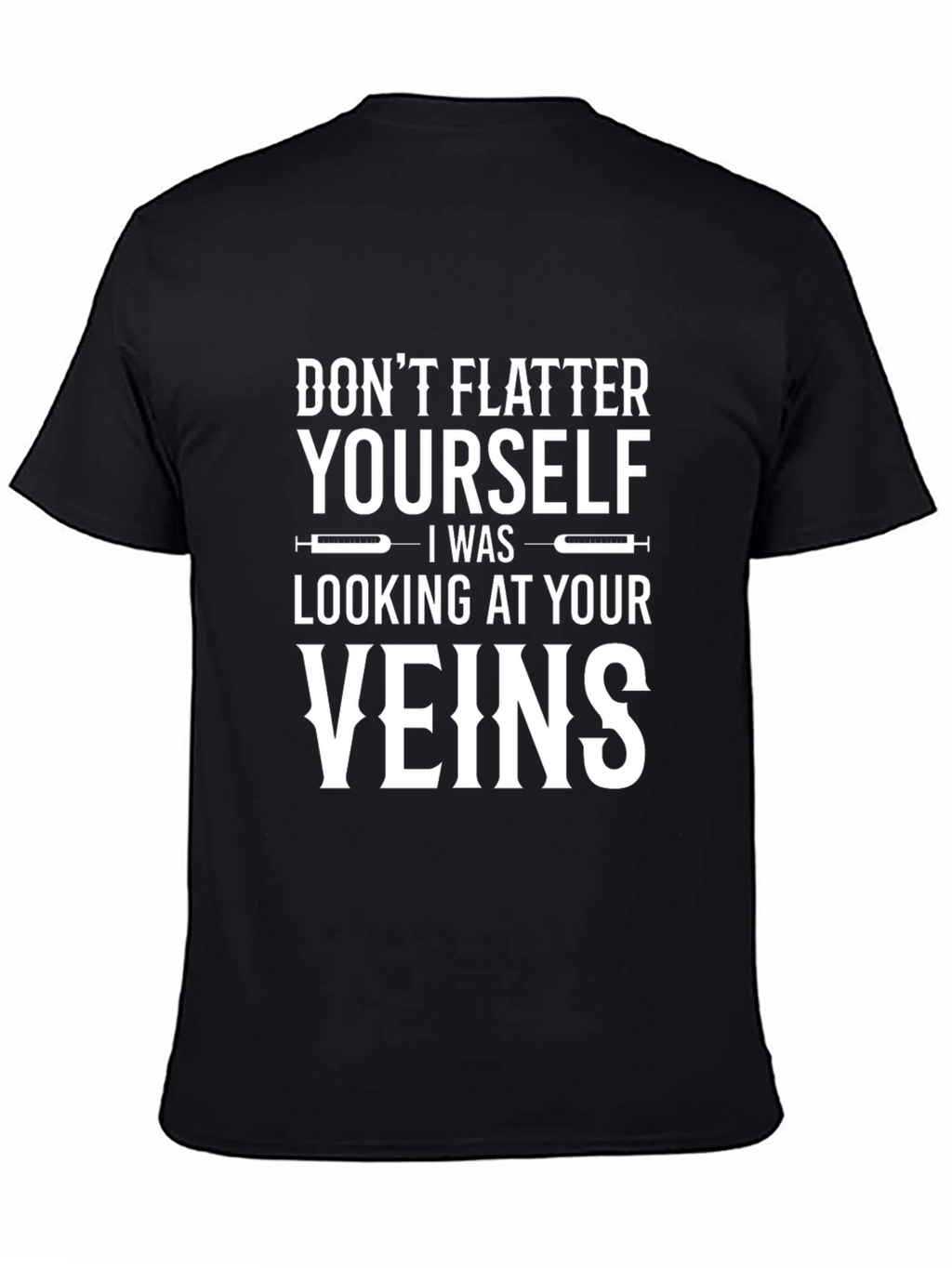Funny Veins Graphic Black T-Shirt