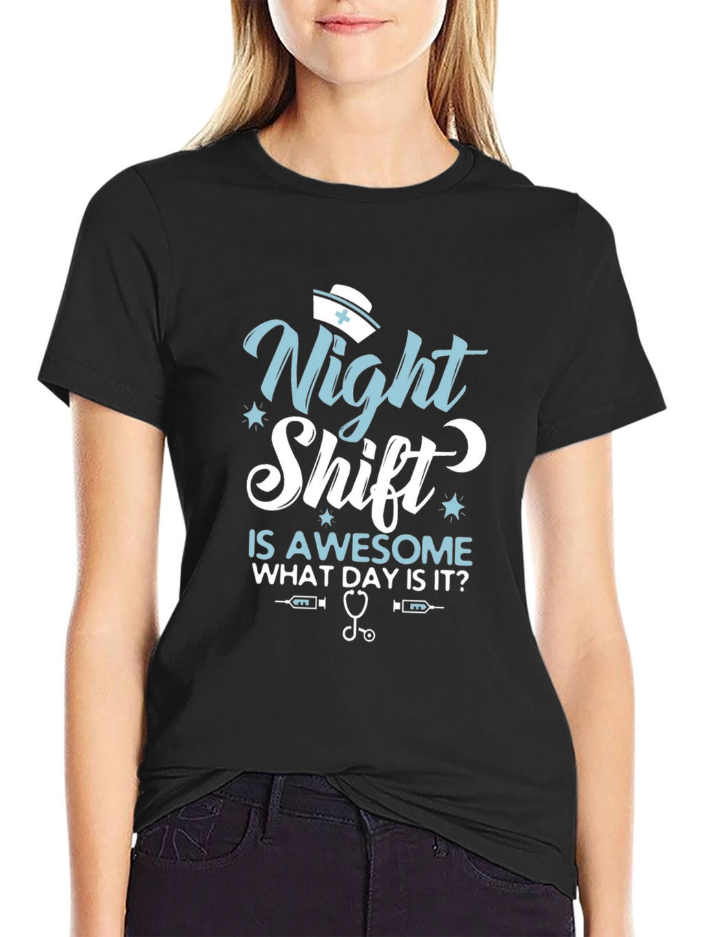 Night Shift Nurse T-Shirt - Awesome Day Tee