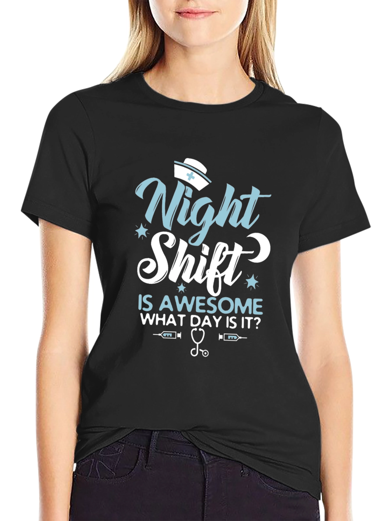 Night Shift Nurse T-Shirt - Awesome Day Tee