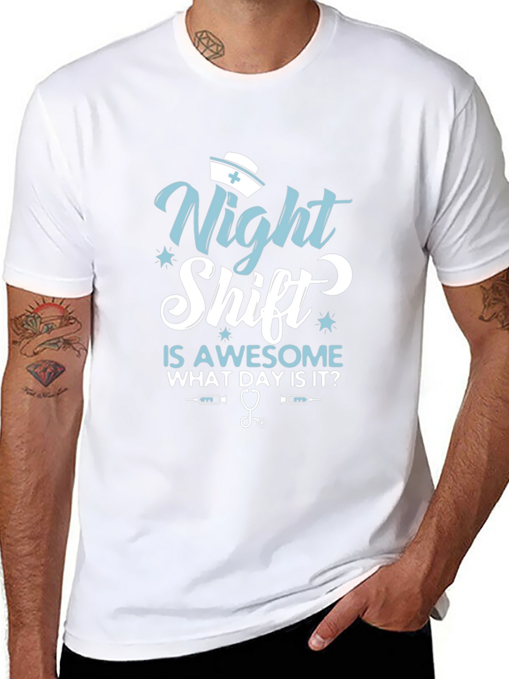 Night Shift Nurse T-Shirt - Awesome Day Tee