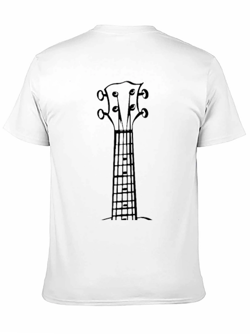 Ukulele Neck Graphic Tee - Musicians Black T-Shirt