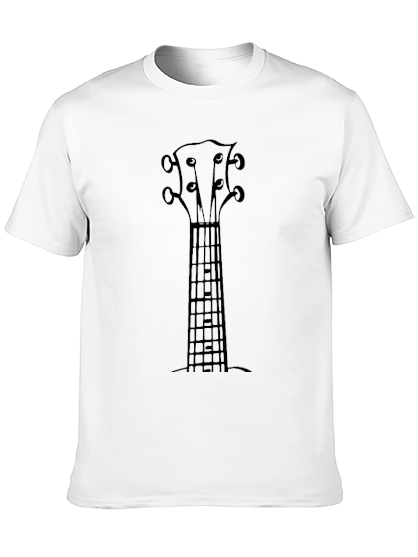 Ukulele Neck Graphic Tee - Musicians Black T-Shirt