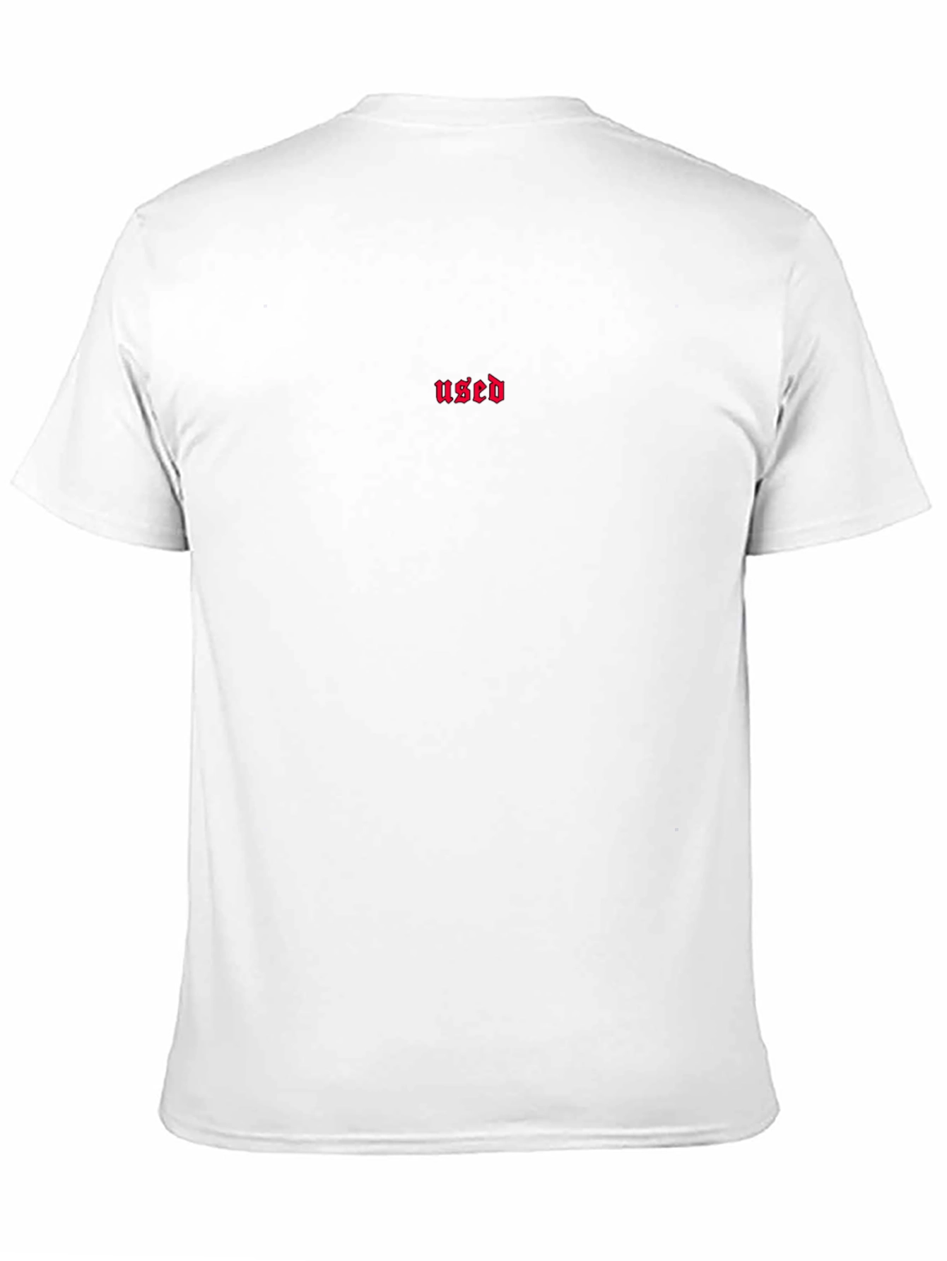 Used Text Graphic Black T-Shirt