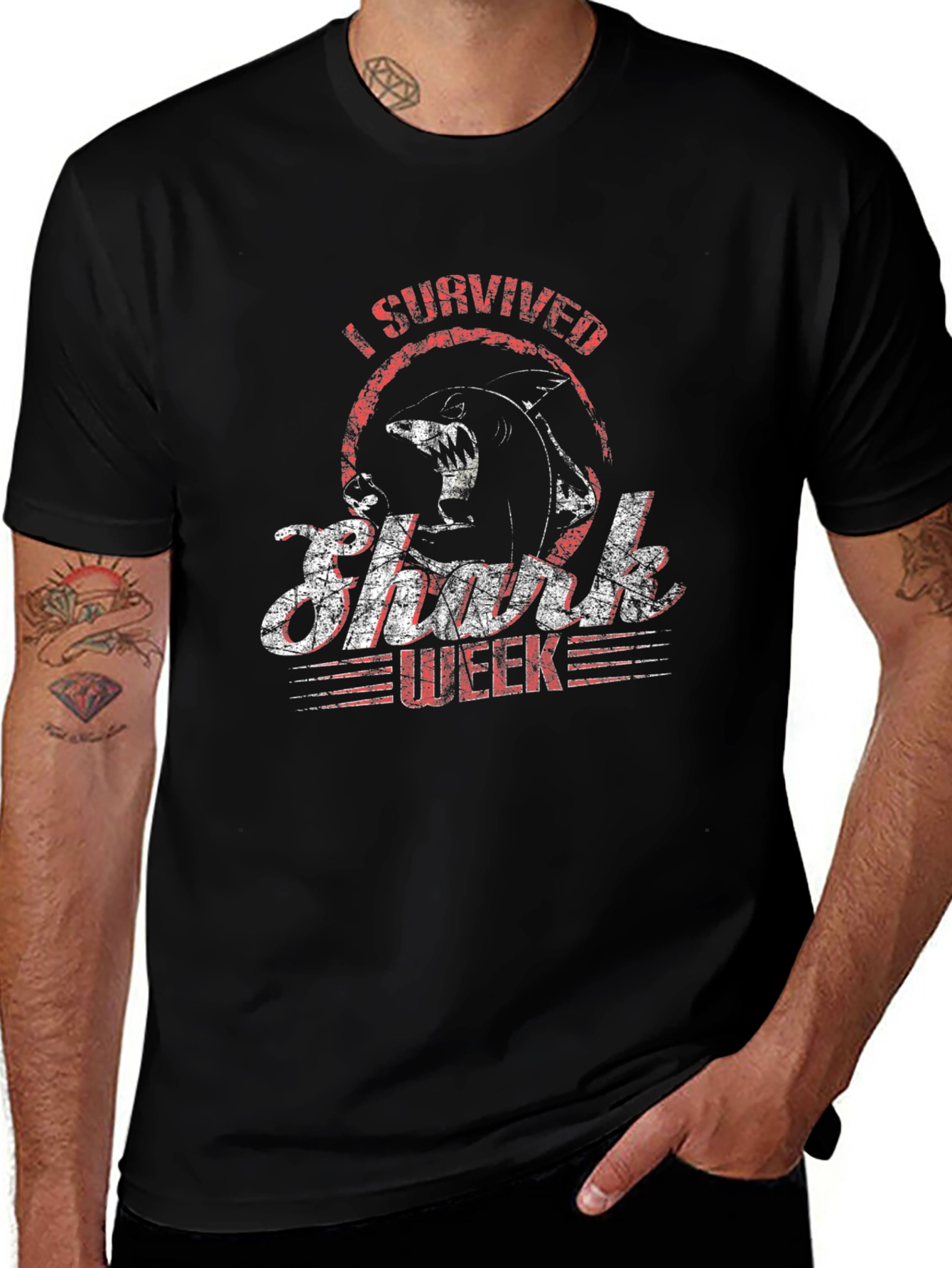 I Survived Shark Week Graphic T-Shirt