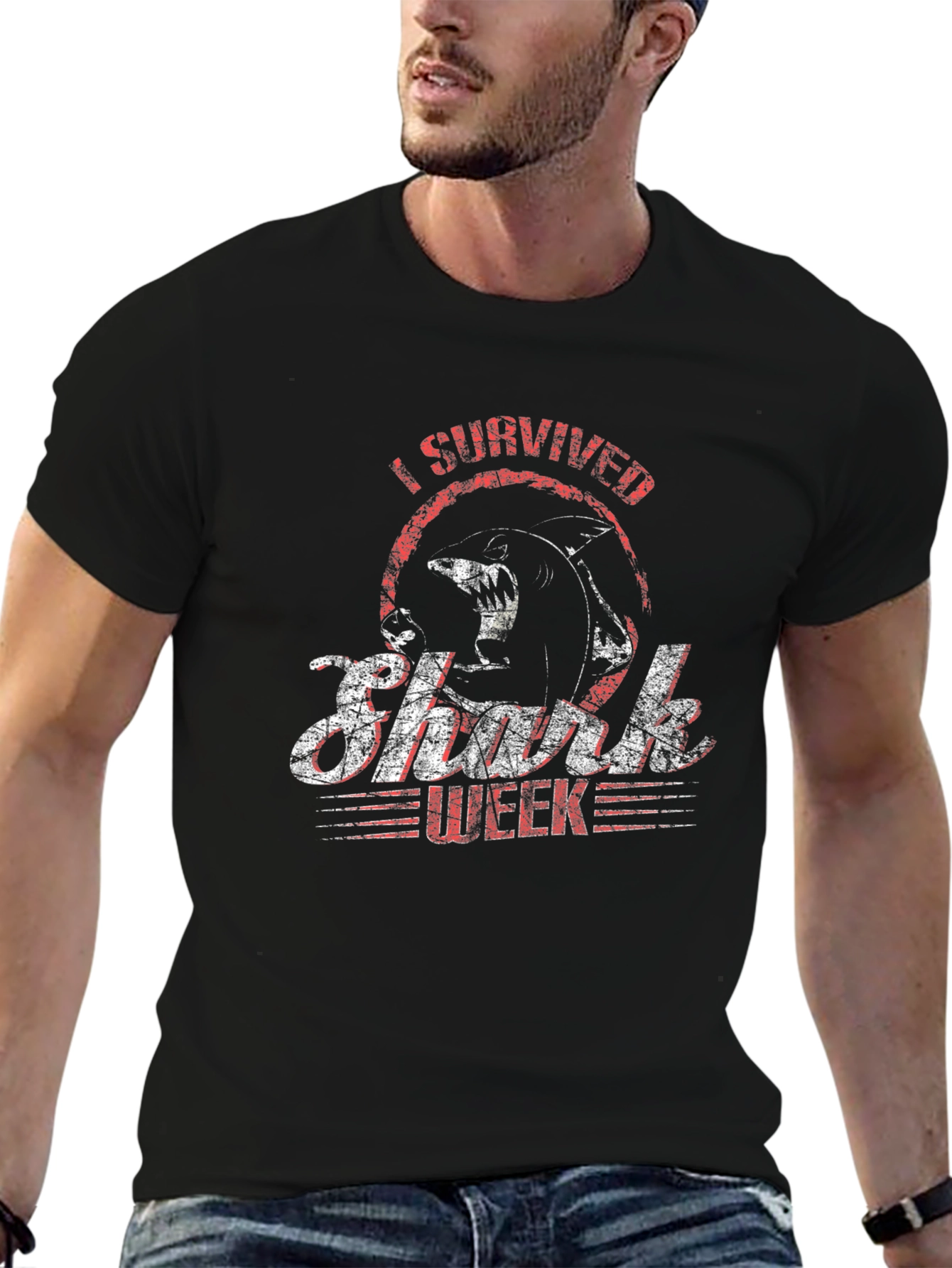 I Survived Shark Week Graphic T-Shirt