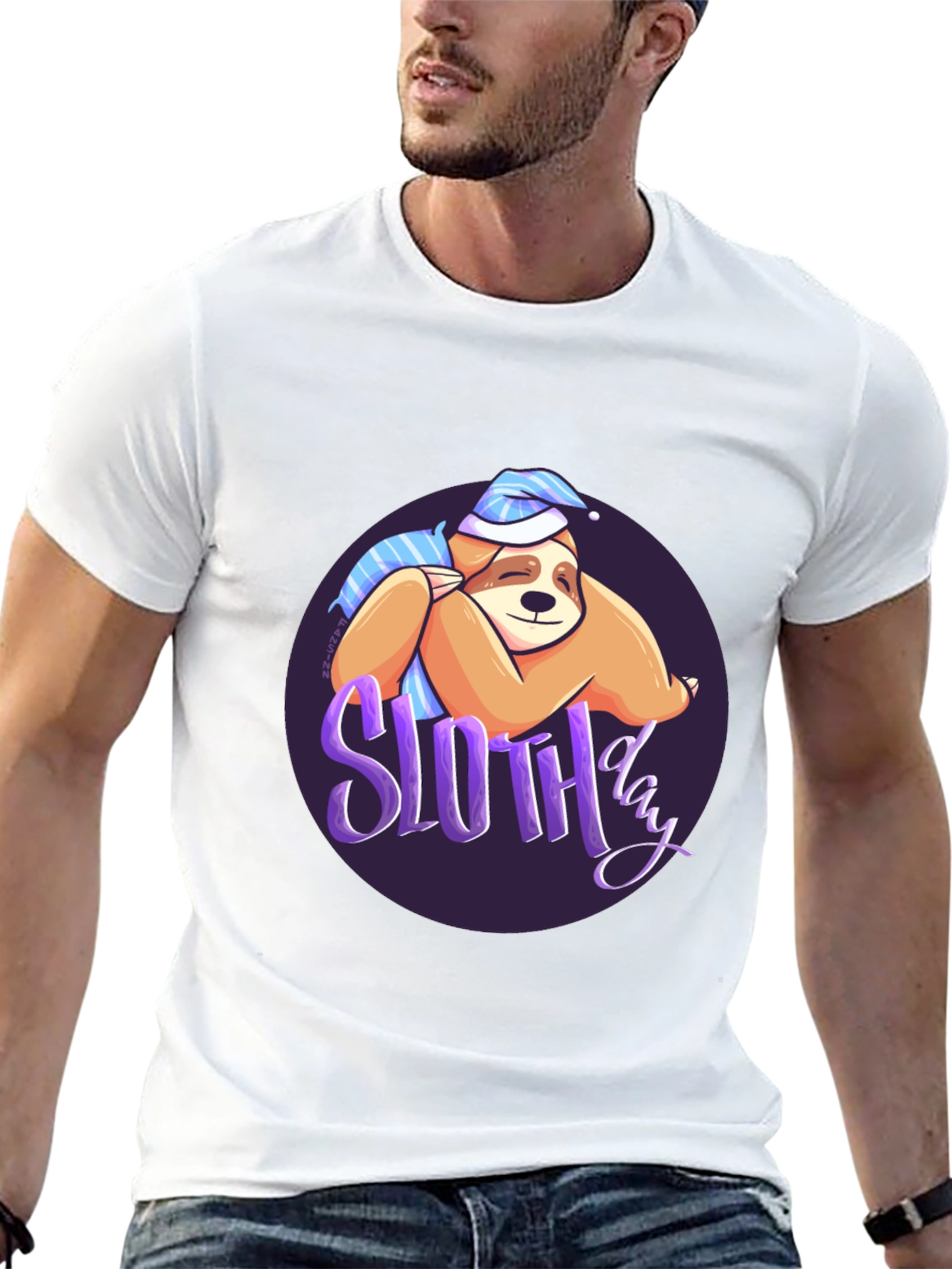 Sloth Day T-Shirt - Sleepy & Cute Design
