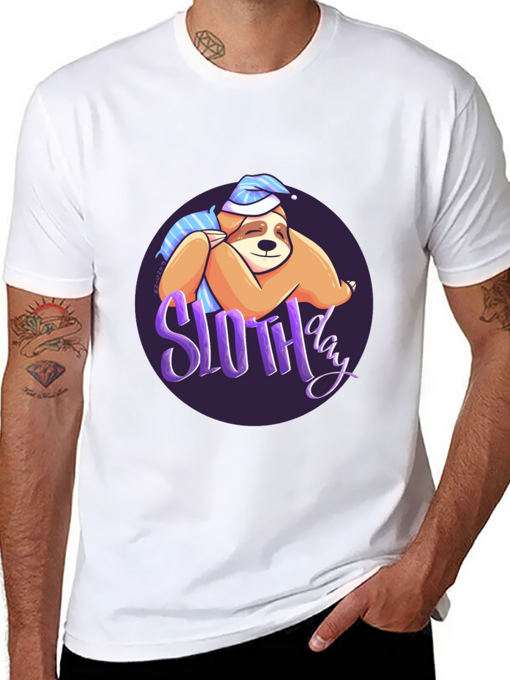 Sloth Day T-Shirt - Sleepy & Cute Design