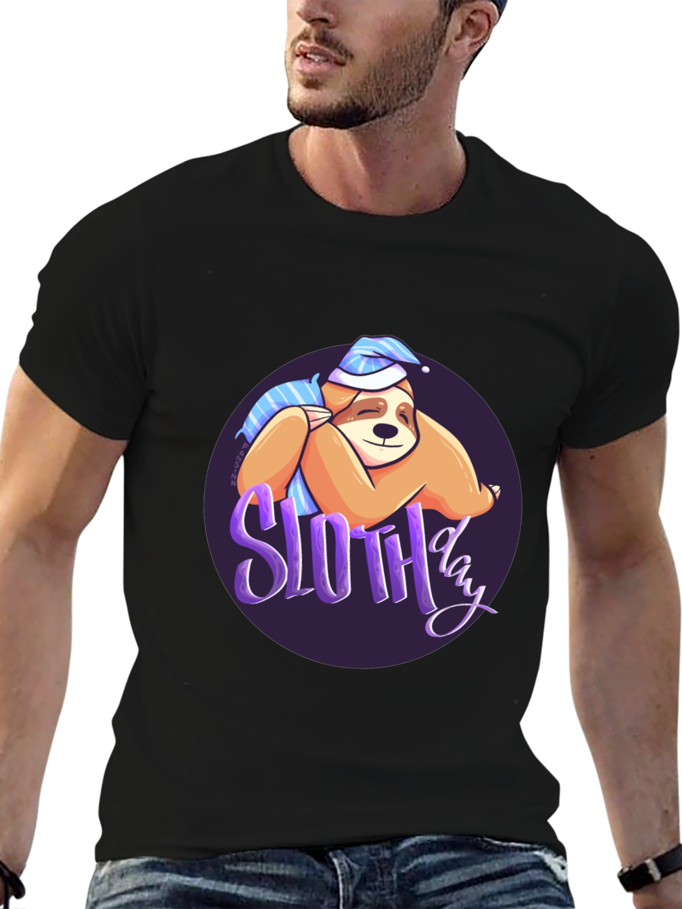 Sloth Day T-Shirt - Sleepy & Cute Design