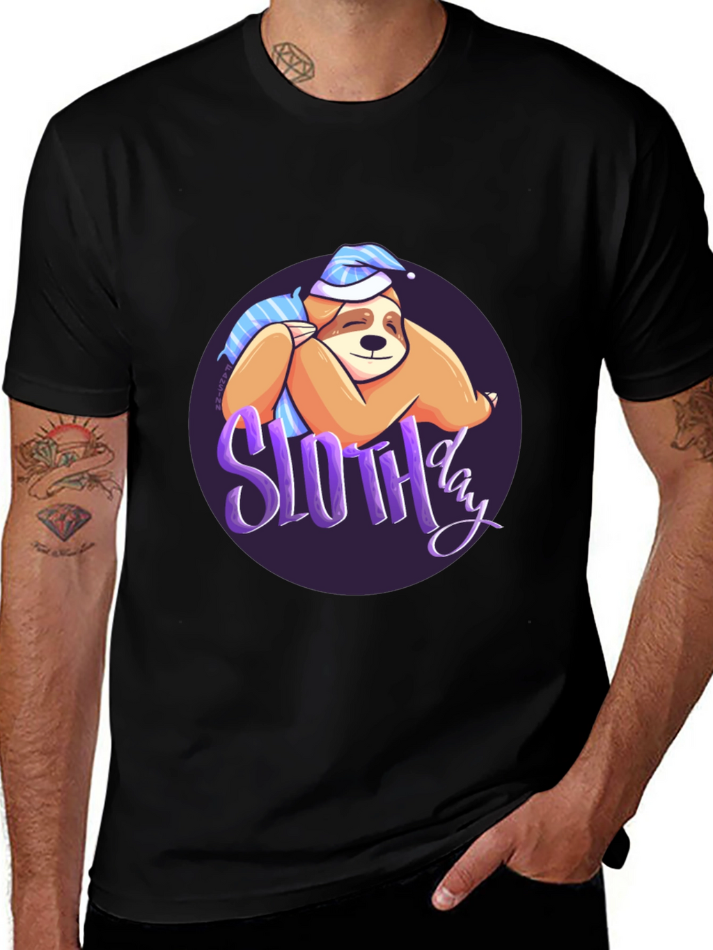 Sloth Day T-Shirt - Sleepy & Cute Design