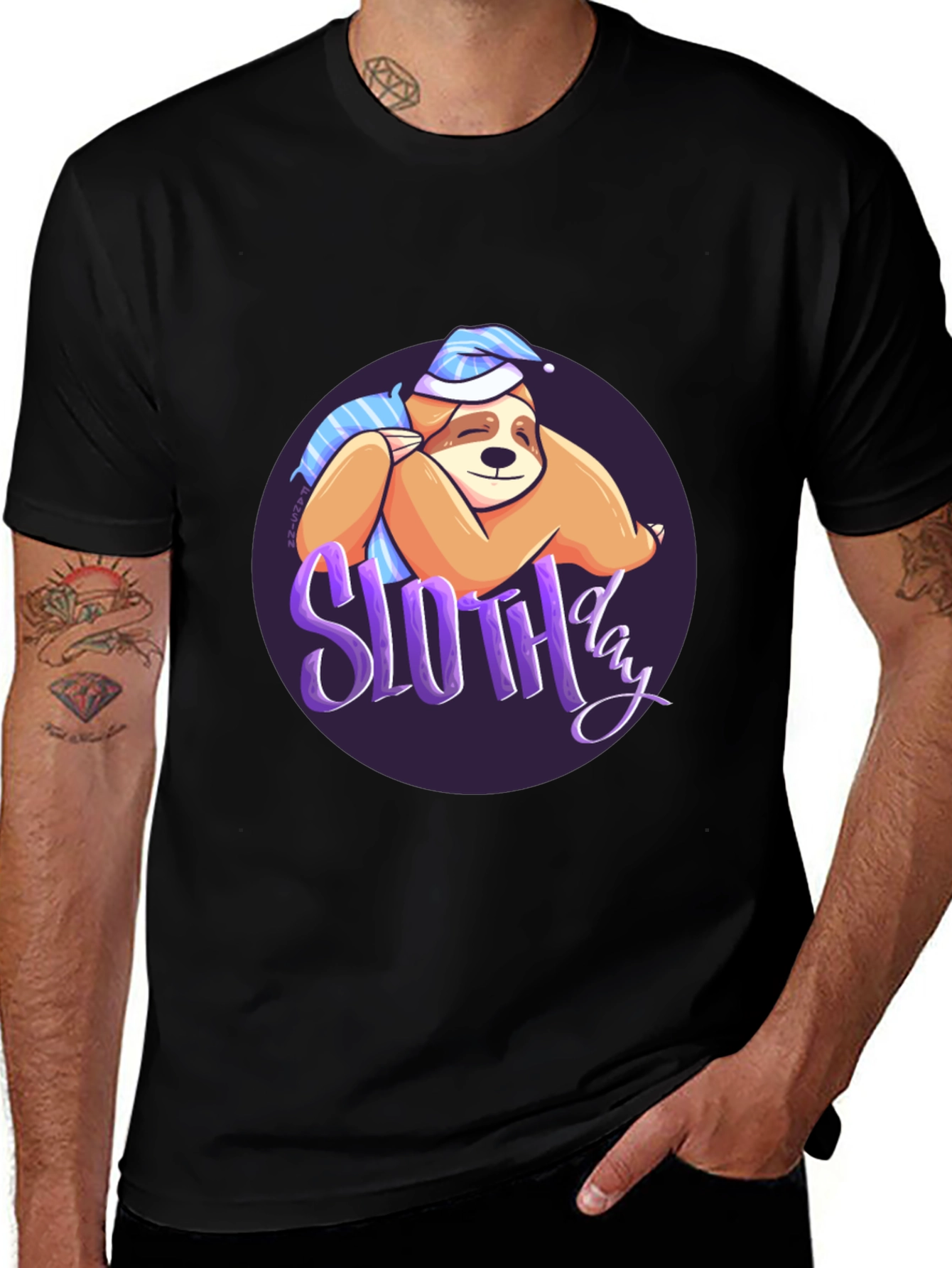 Sloth Day T-Shirt - Sleepy & Cute Design
