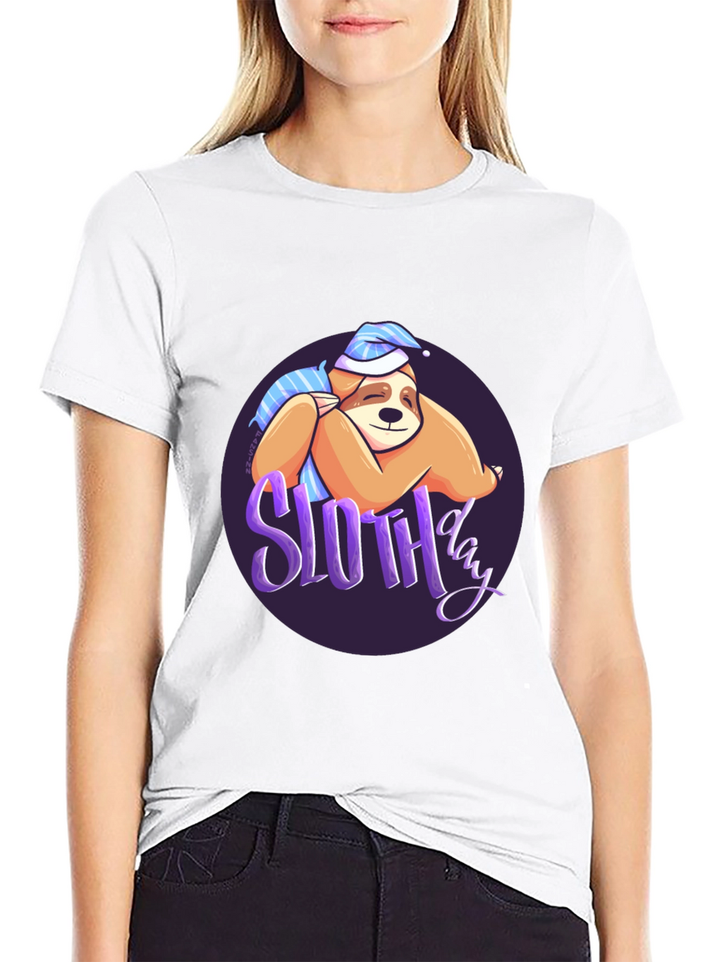Sloth Day T-Shirt - Sleepy & Cute Design