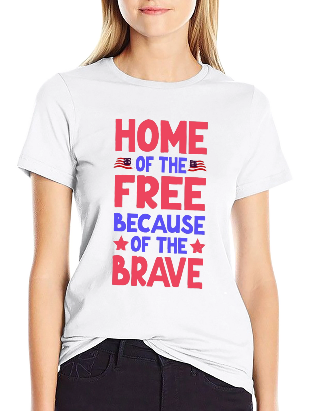Patriotic Home of the Free Graphic Tee