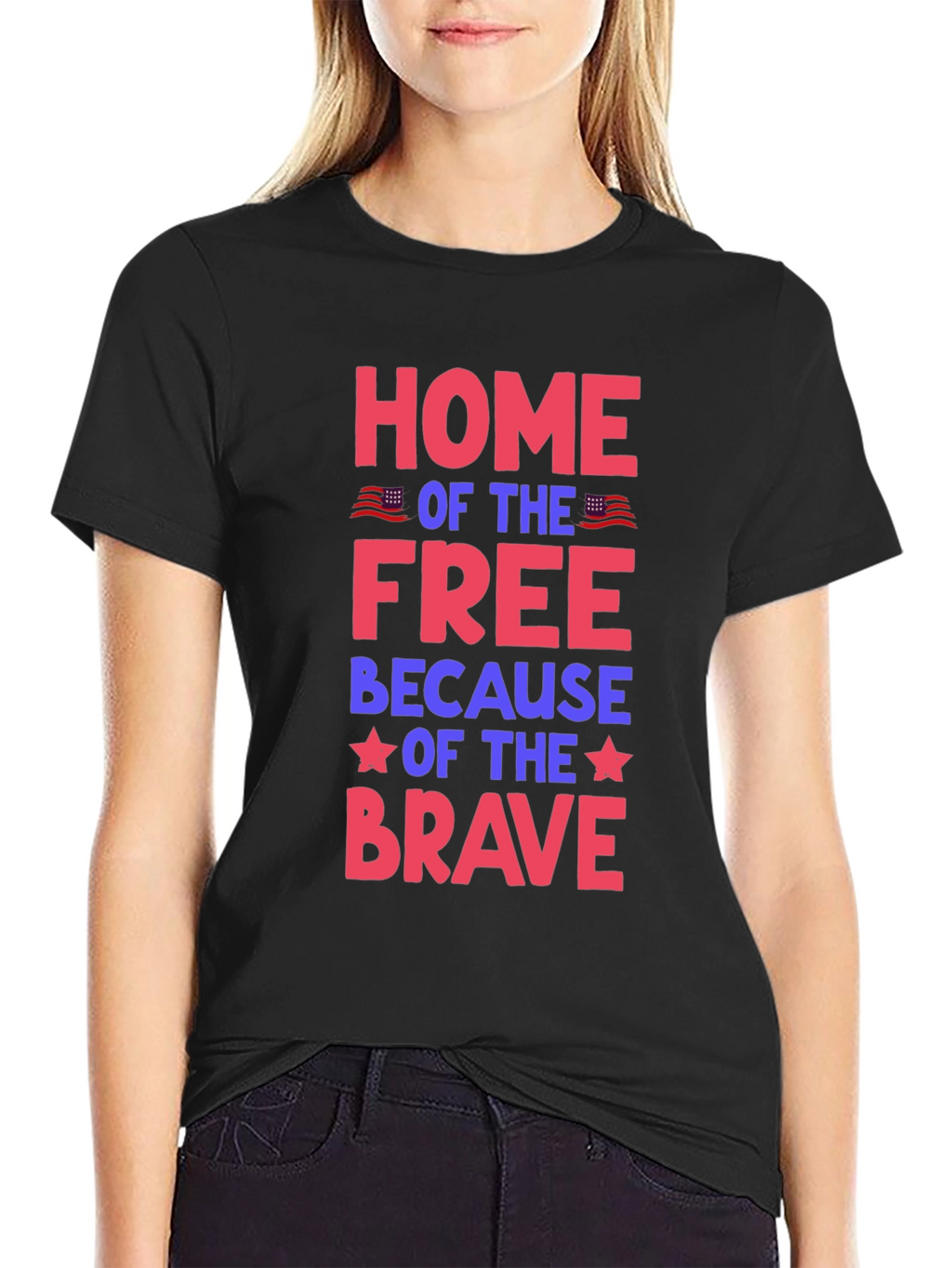 Patriotic Home of the Free Graphic Tee