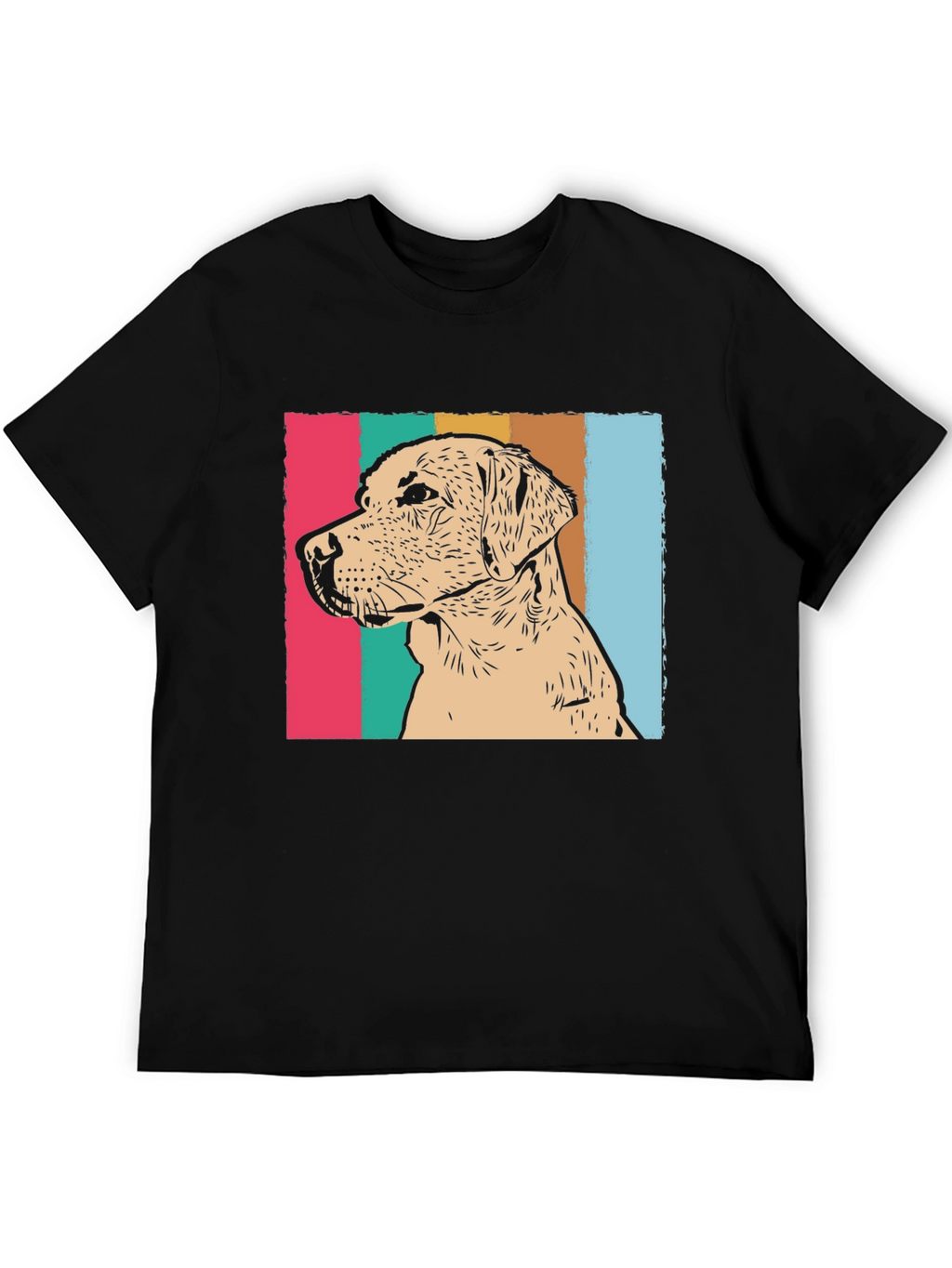 Retro Dog Graphic T-Shirt - Unisex Black Tee
