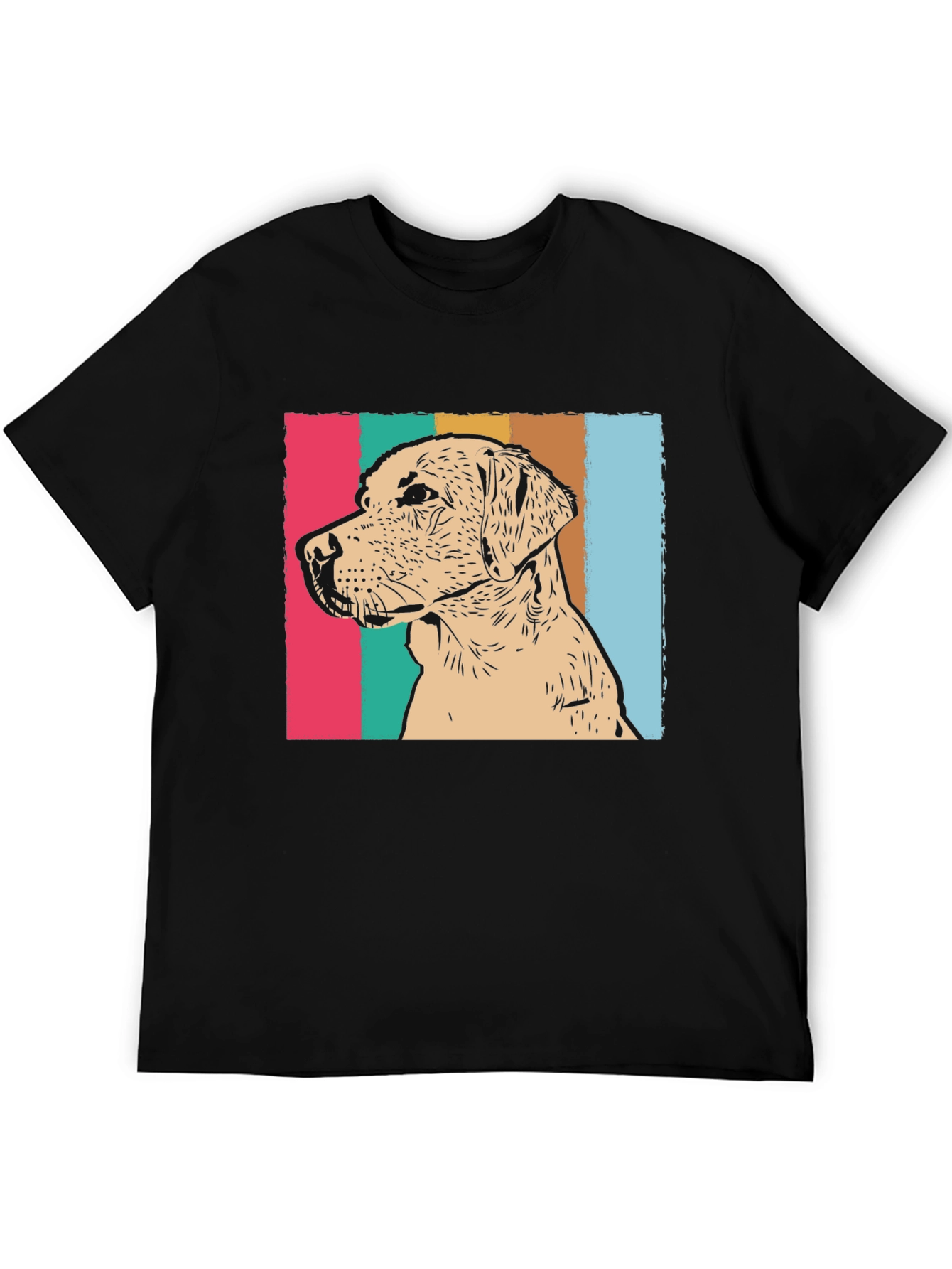 Retro Dog Graphic T-Shirt - Unisex Black Tee