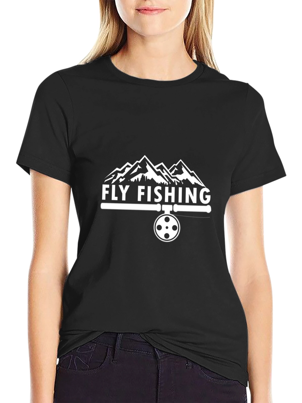 Fly Fishing T-Shirt - Mountain Design