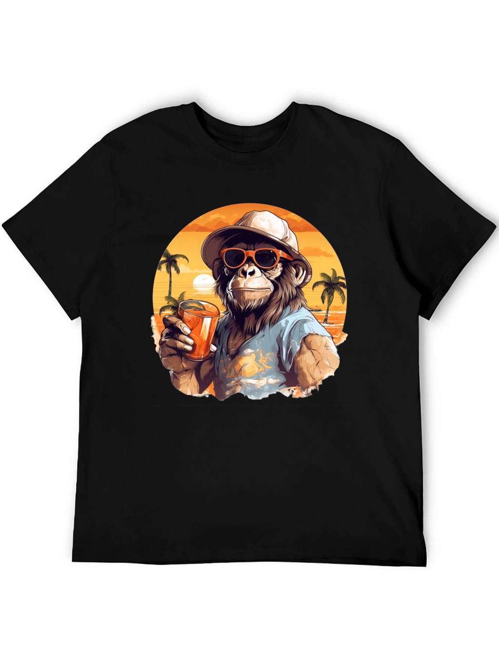 Tropical Monkey Graphic Tee - Island Vibes