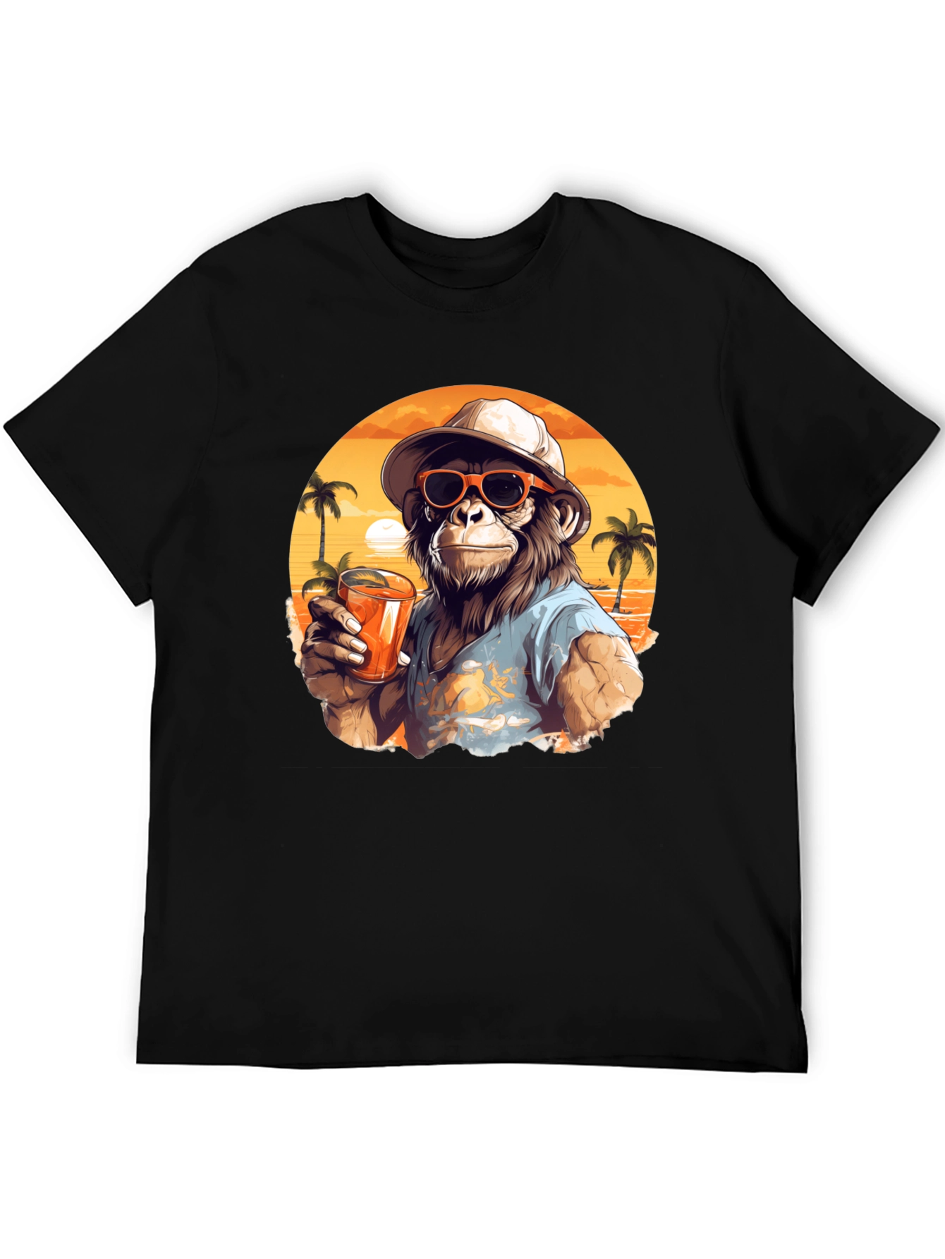 Tropical Monkey Graphic Tee - Island Vibes