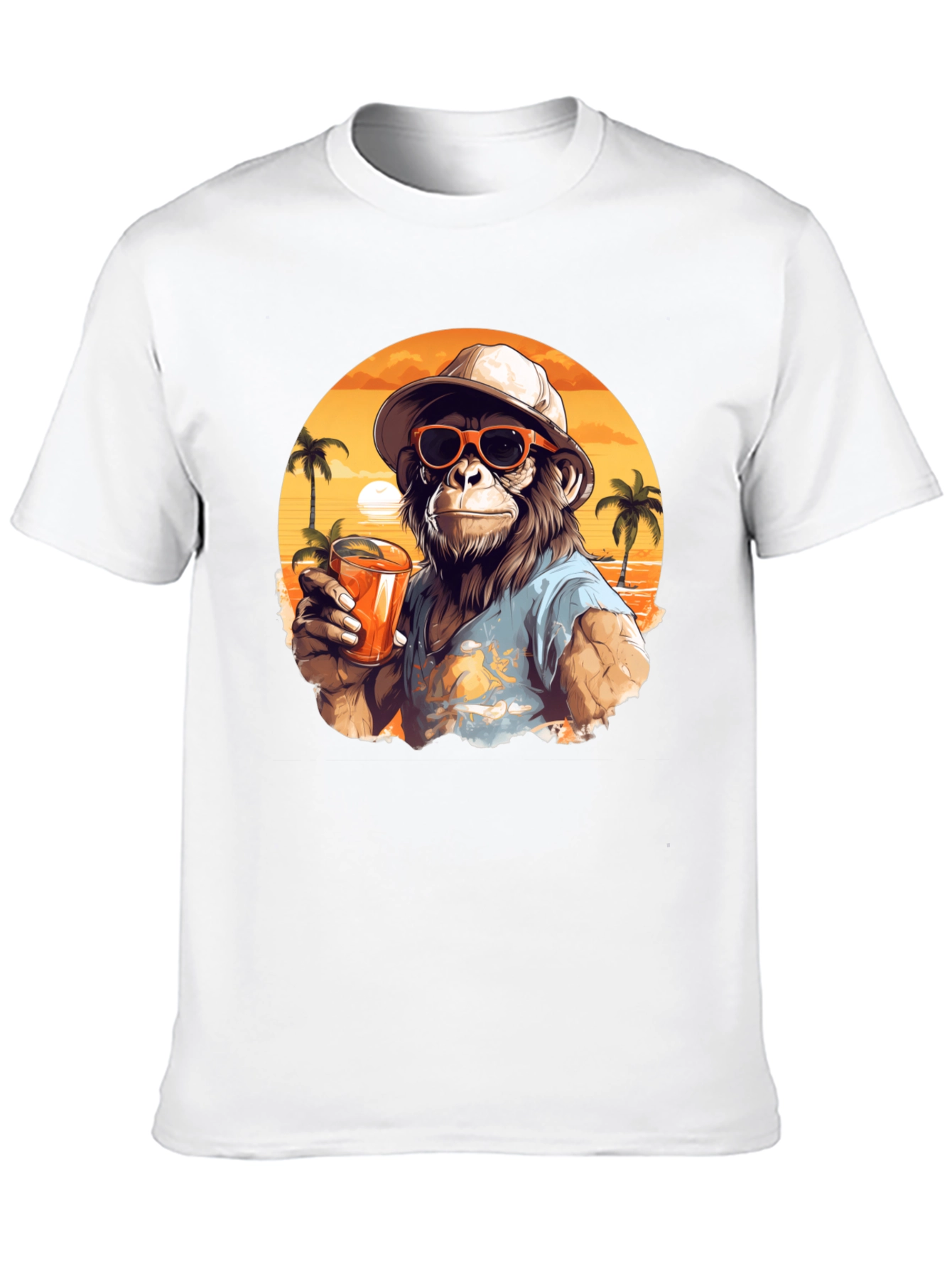 Tropical Monkey Graphic Tee - Island Vibes