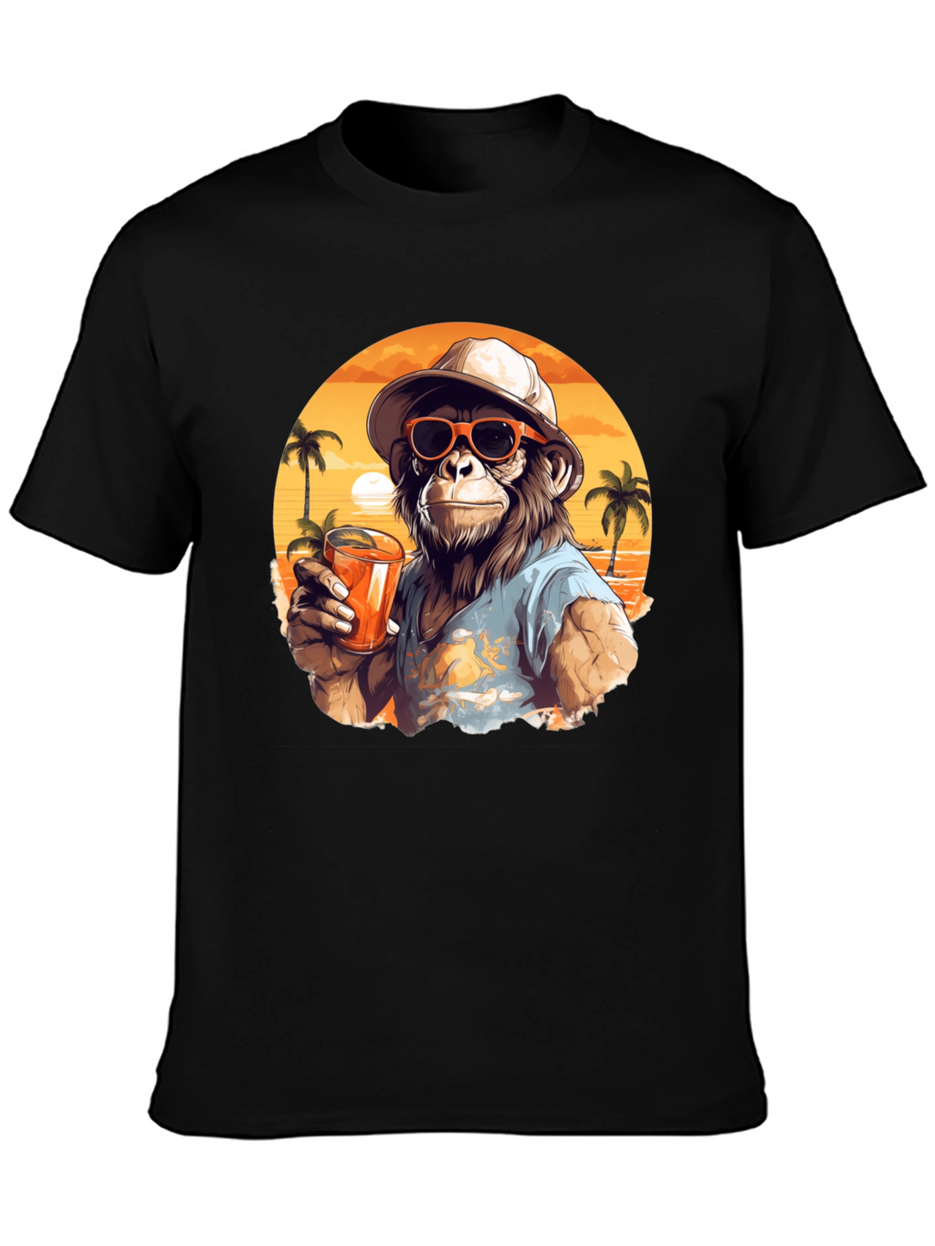 Tropical Monkey Graphic Tee - Island Vibes