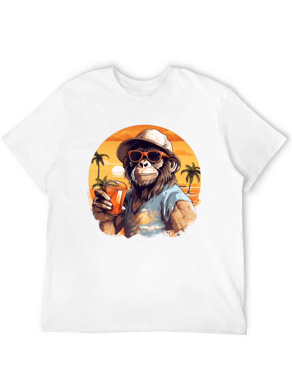 Tropical Monkey Graphic Tee - Island Vibes