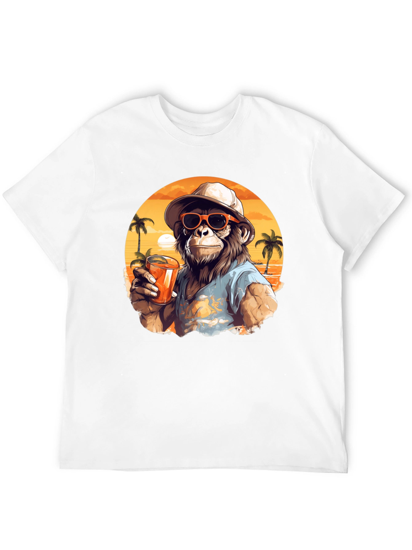 Tropical Monkey Graphic Tee - Island Vibes