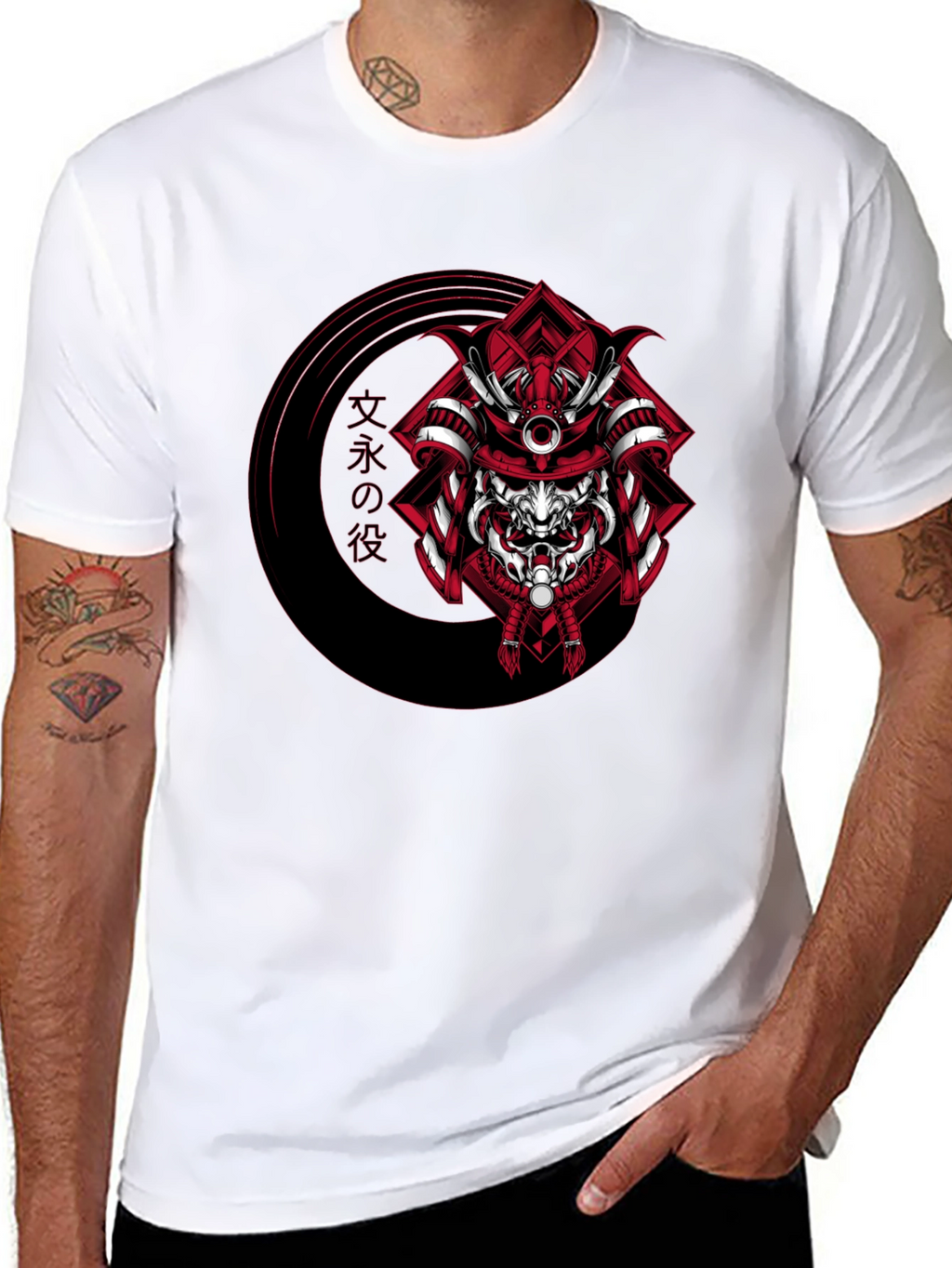Samurai Graphic Tee - Japanese Warrior Style
