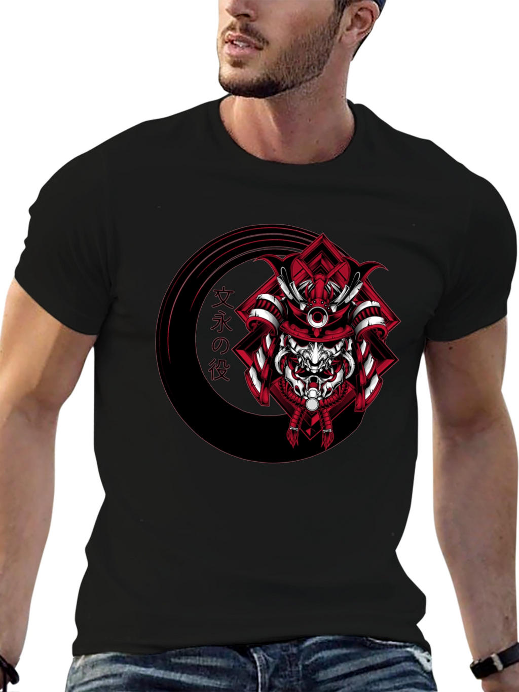 Samurai Graphic Tee - Japanese Warrior Style