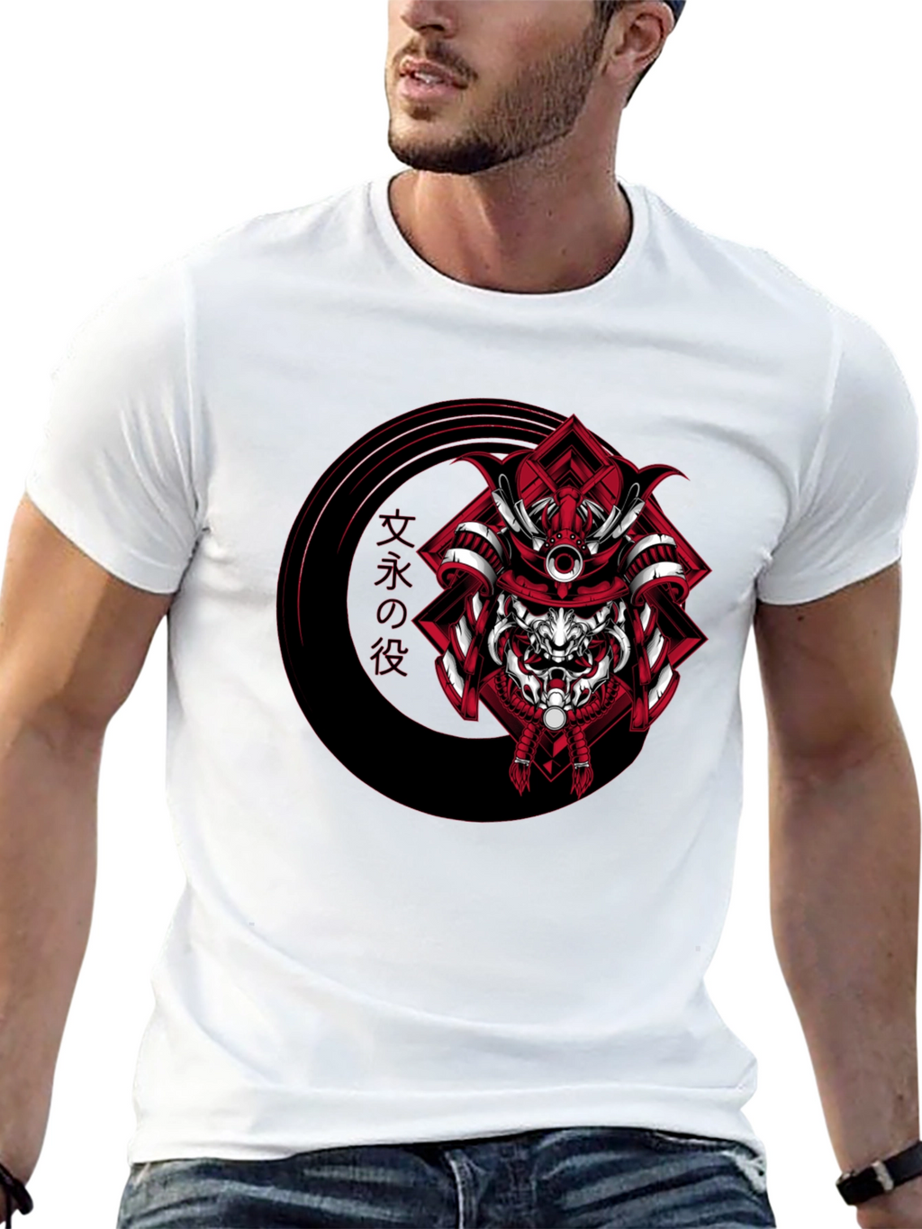 Samurai Graphic Tee - Japanese Warrior Style