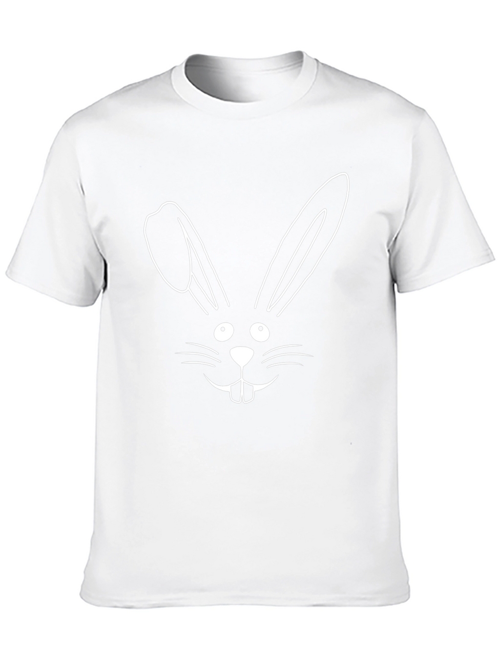 Bunny Face Graphic Tee - Black Cotton T-Shirt