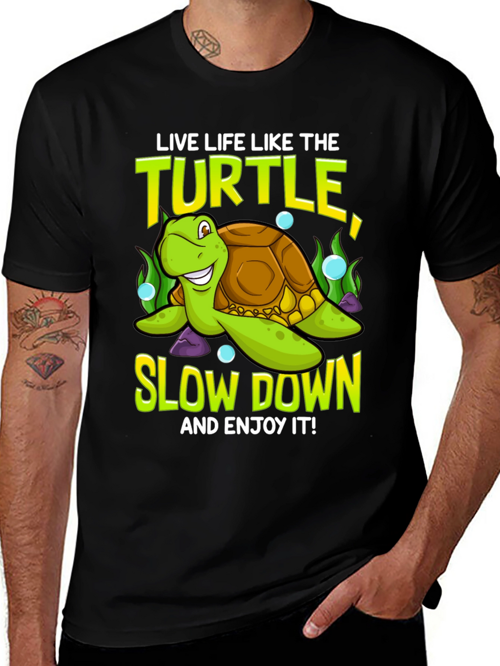 Live Like the Turtle Graphic T-Shirt