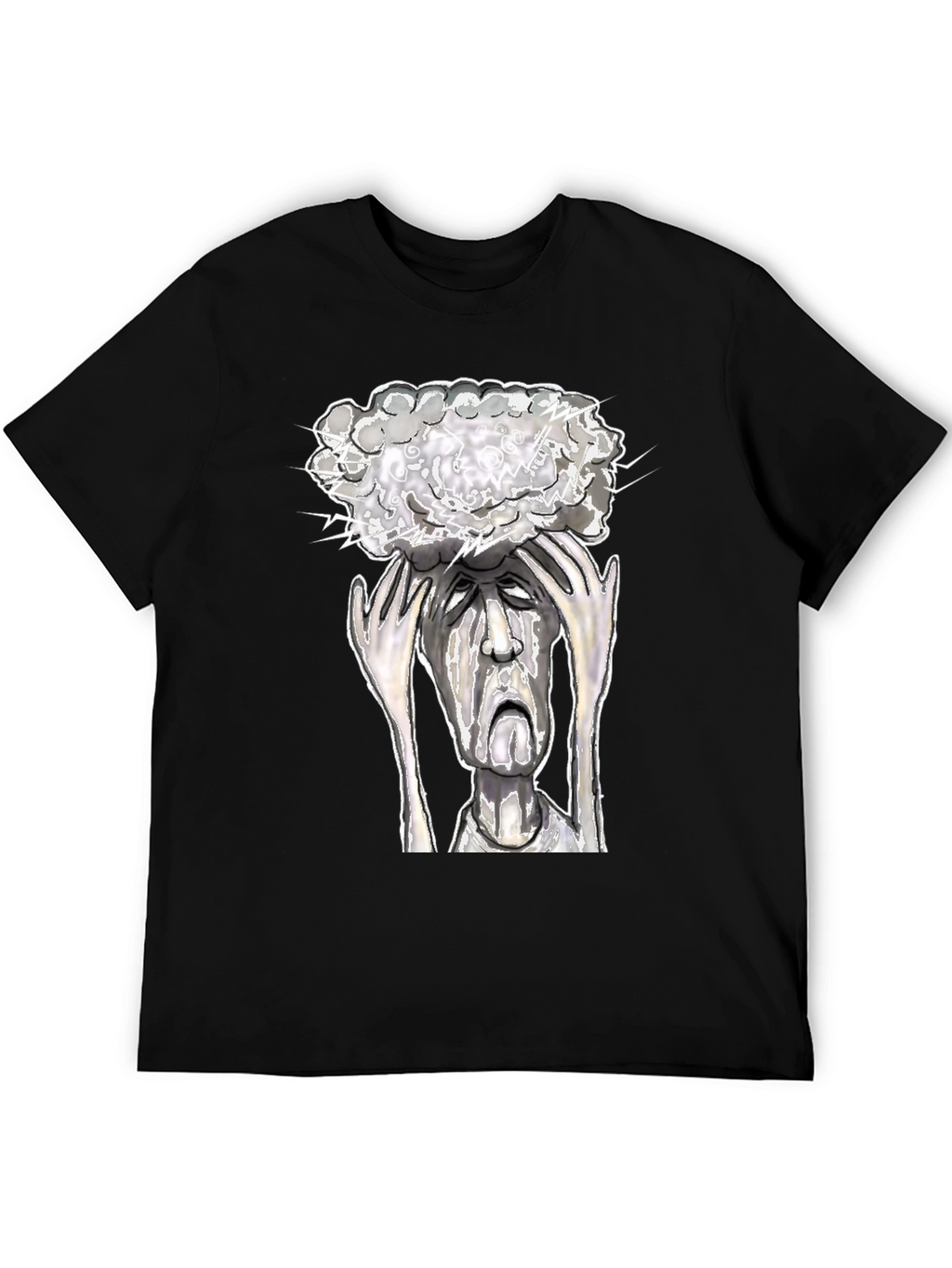 Mind Storm Tee: Overwhelmed Graphic T-Shirt