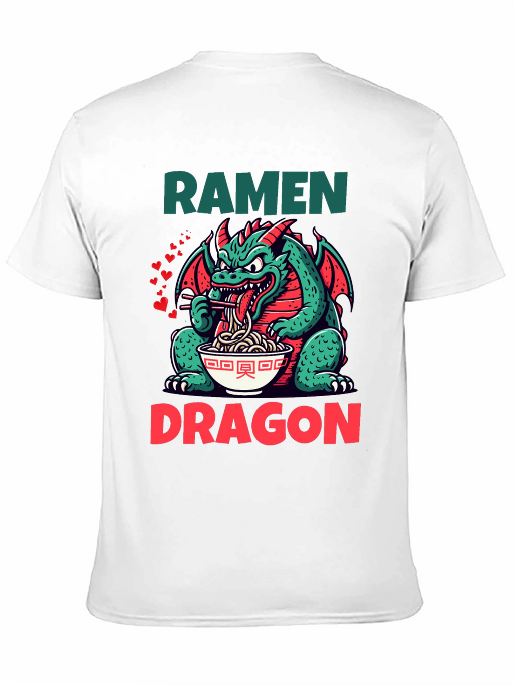 Ramen Dragon Graphic Tee - Funny Japanese Food Shirt