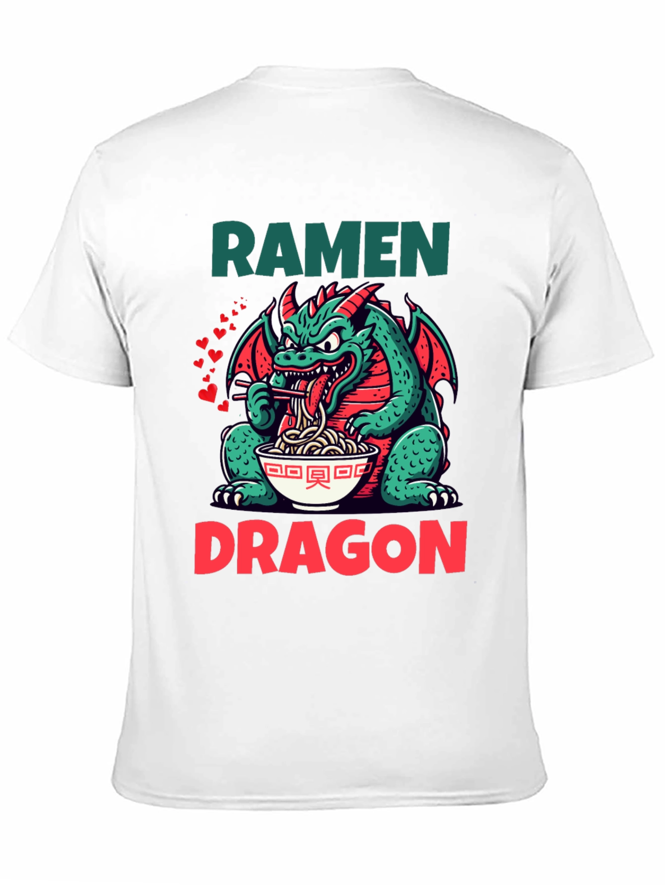 Ramen Dragon Graphic Tee - Funny Japanese Food Shirt
