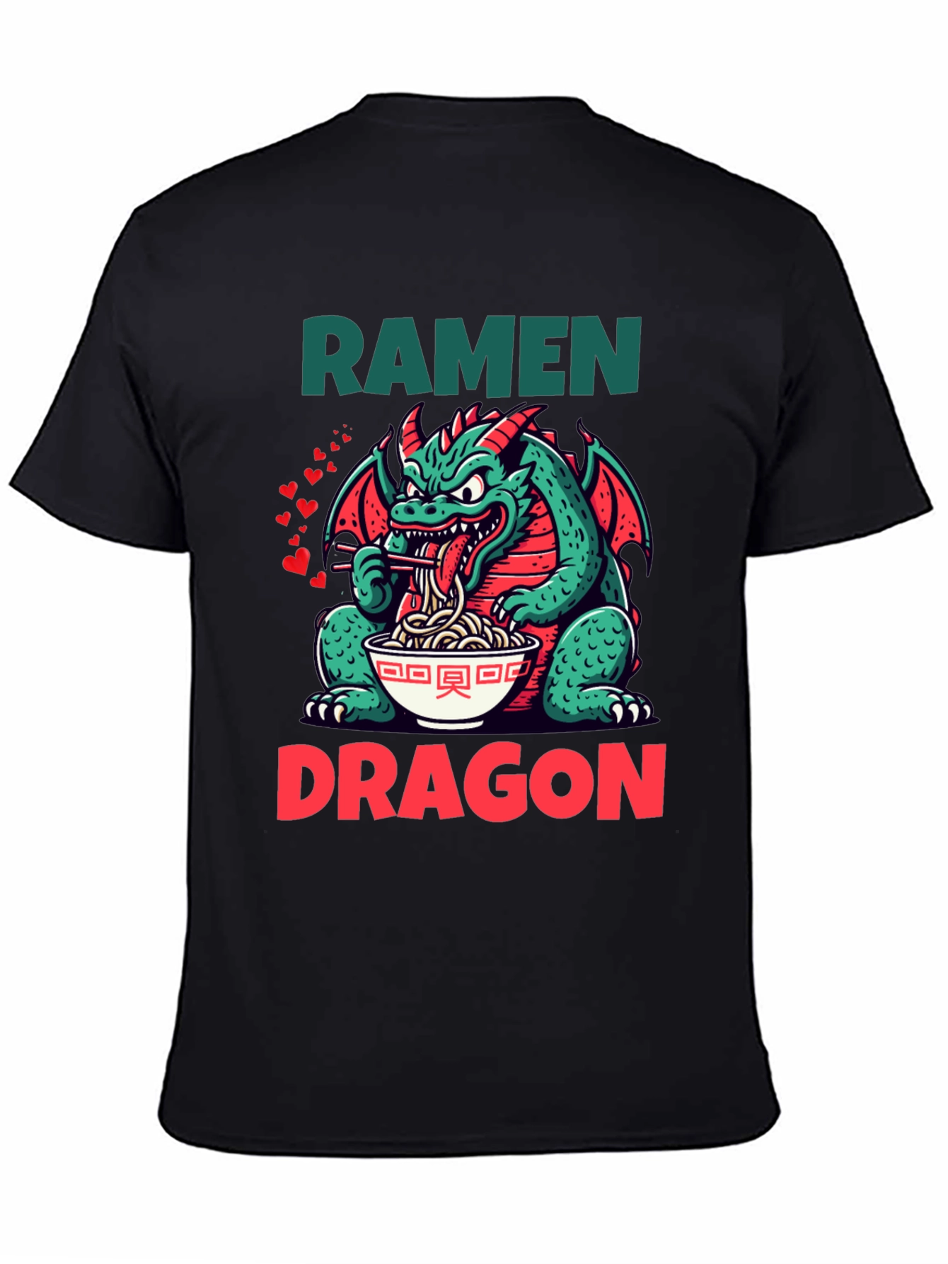 Ramen Dragon Graphic Tee - Funny Japanese Food Shirt