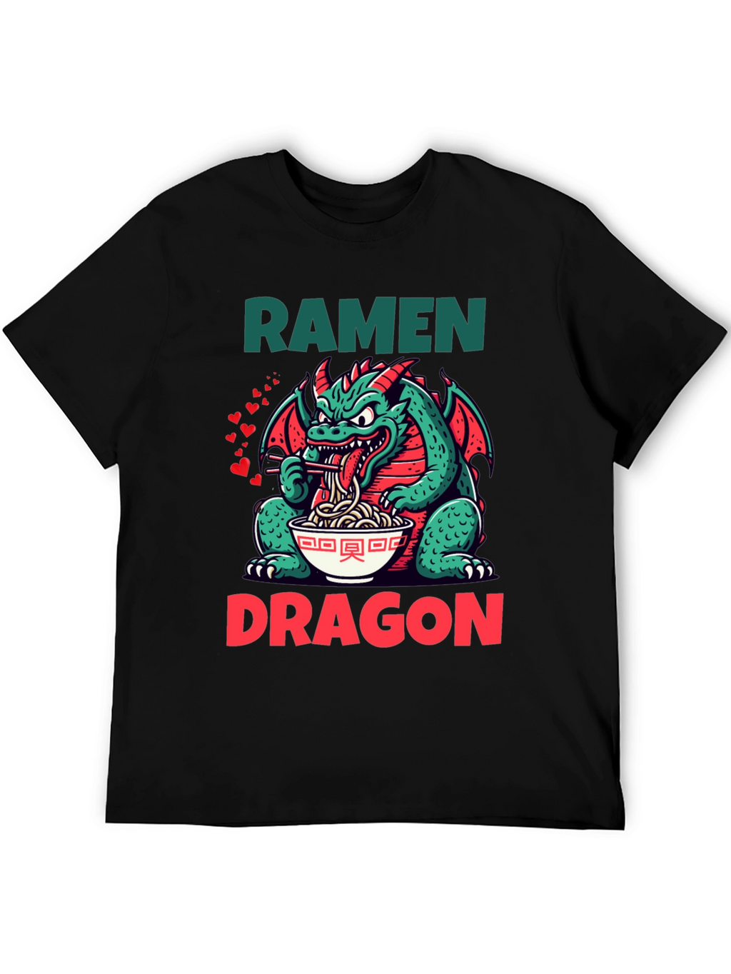 Ramen Dragon Graphic Tee - Funny Japanese Food Shirt