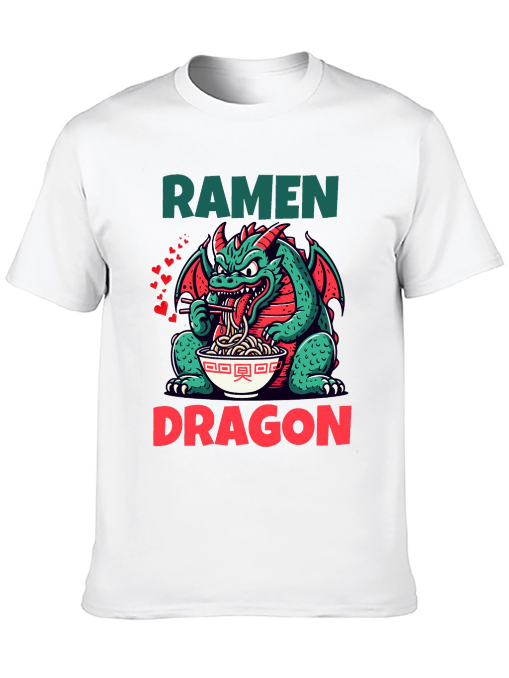 Ramen Dragon Graphic Tee - Funny Japanese Food Shirt