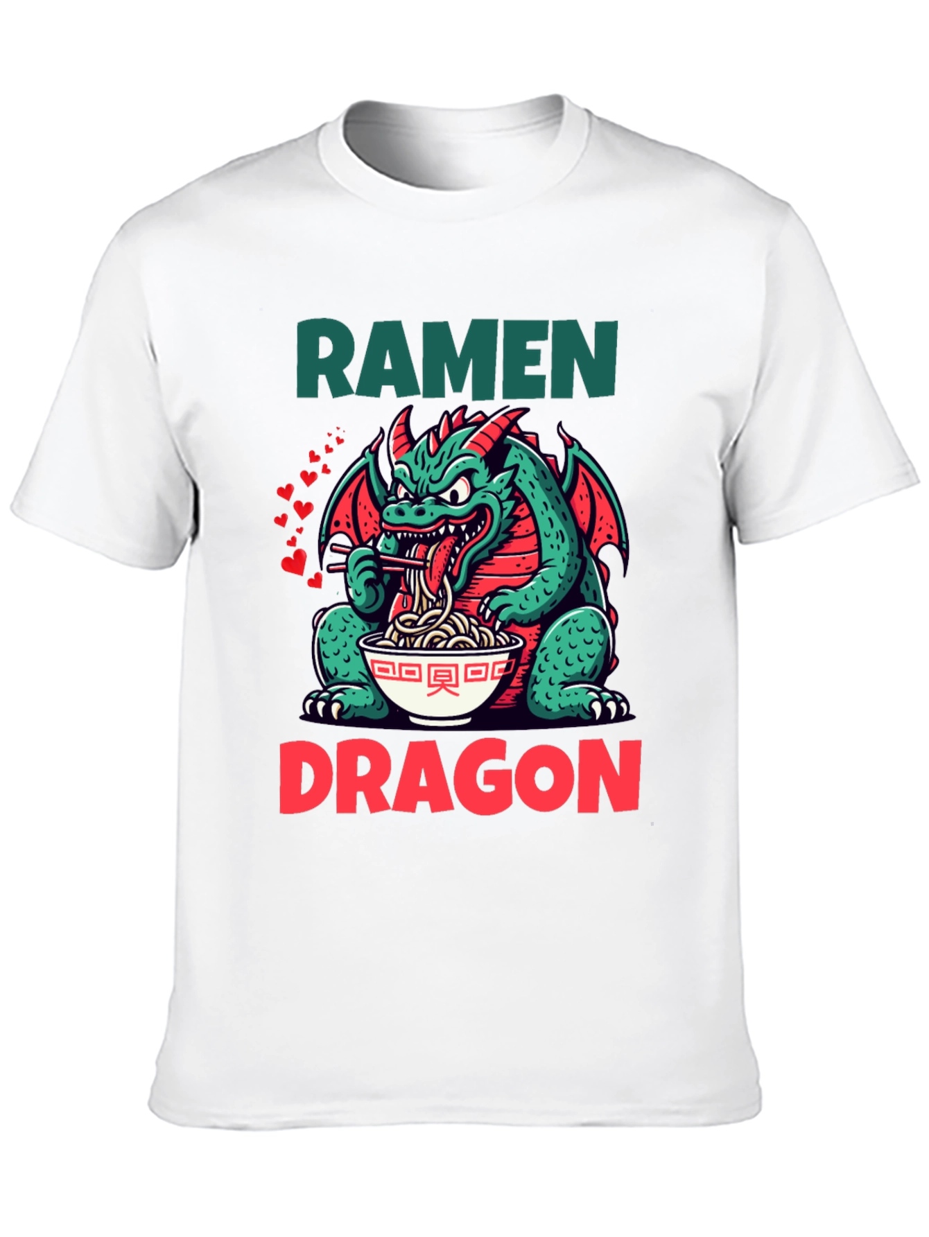 Ramen Dragon Graphic Tee - Funny Japanese Food Shirt