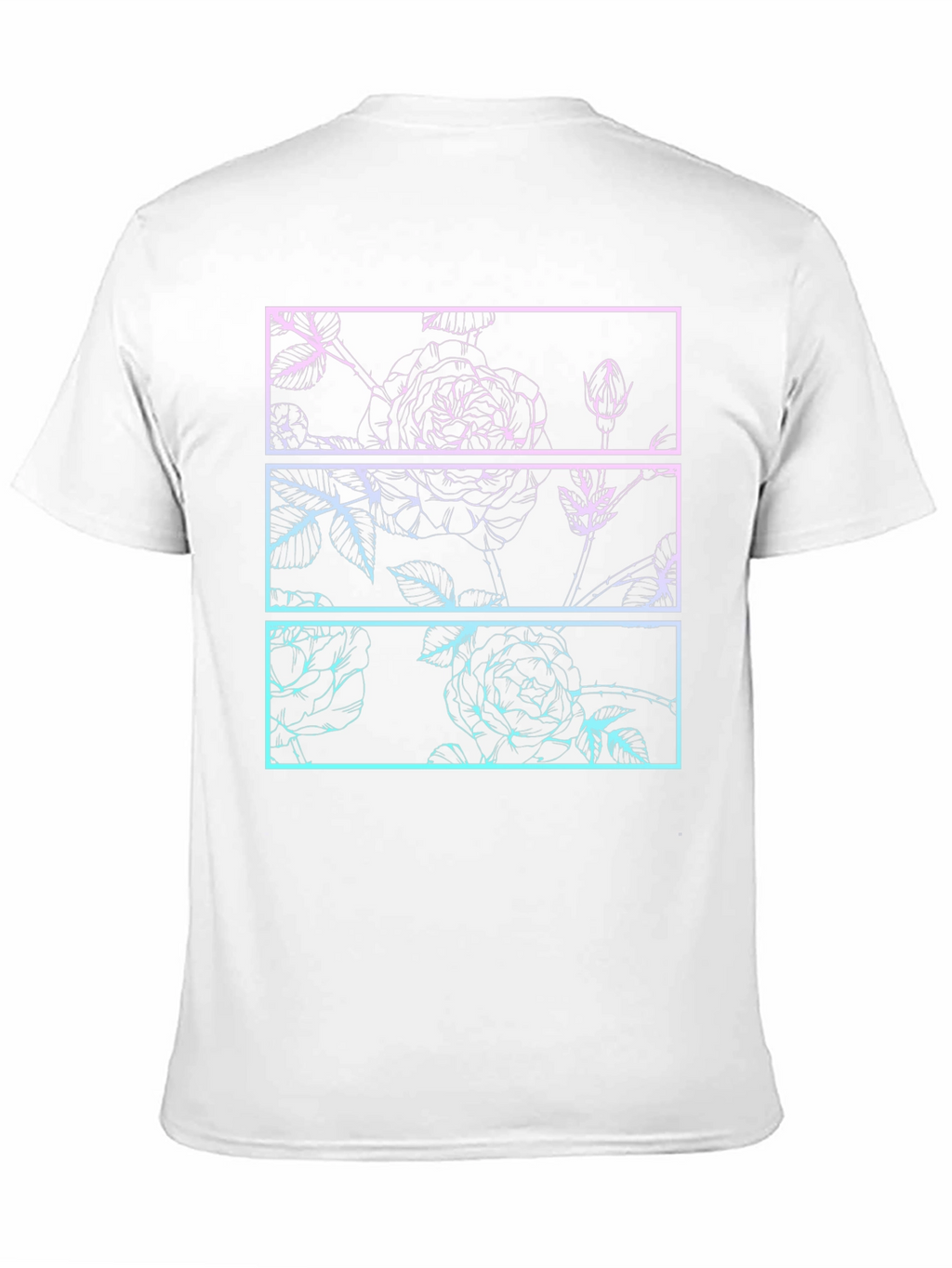 Floral Graphic Tee - Retro Rose Panel Design