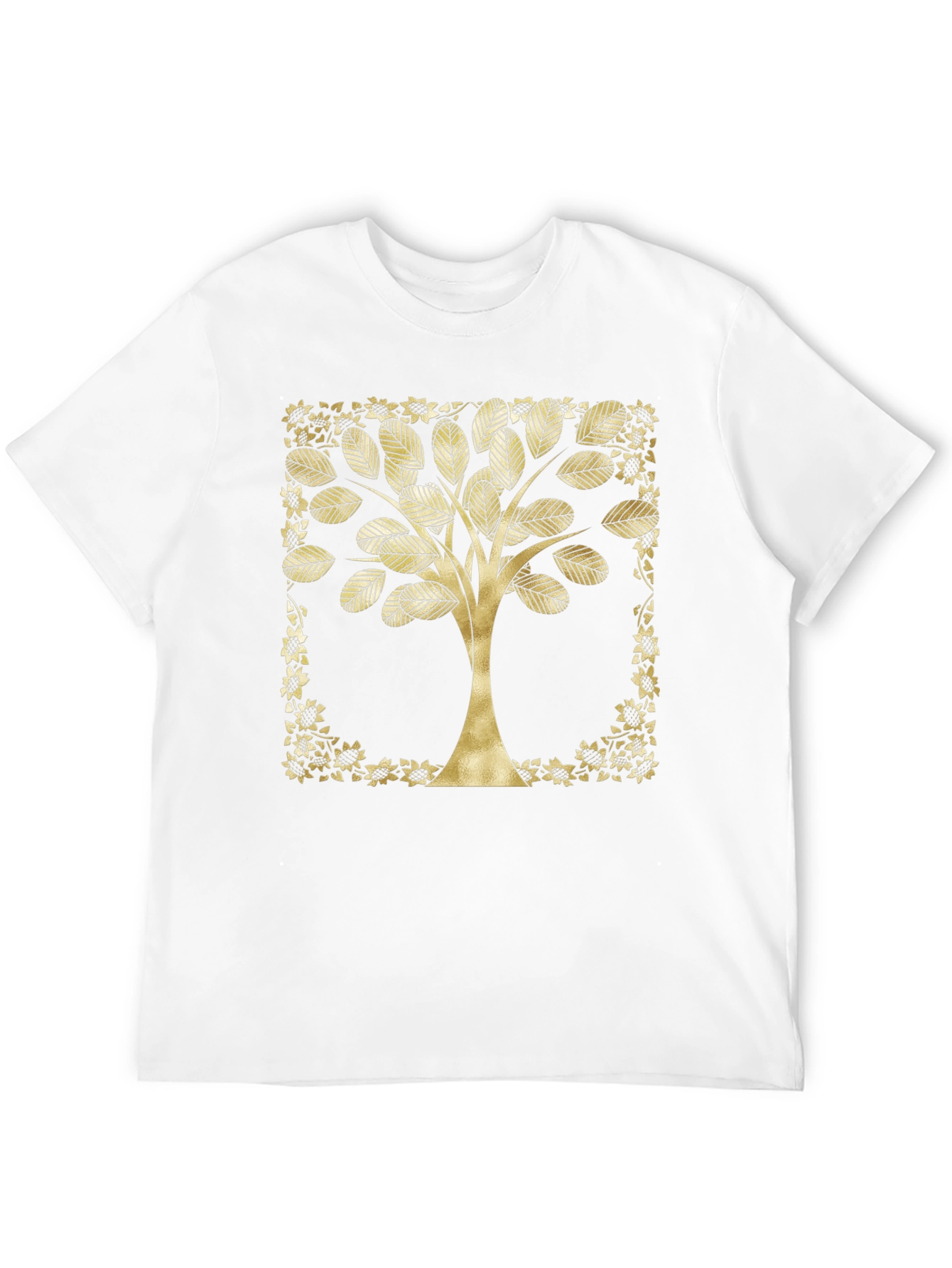 Golden Tree Graphic Black T-Shirt