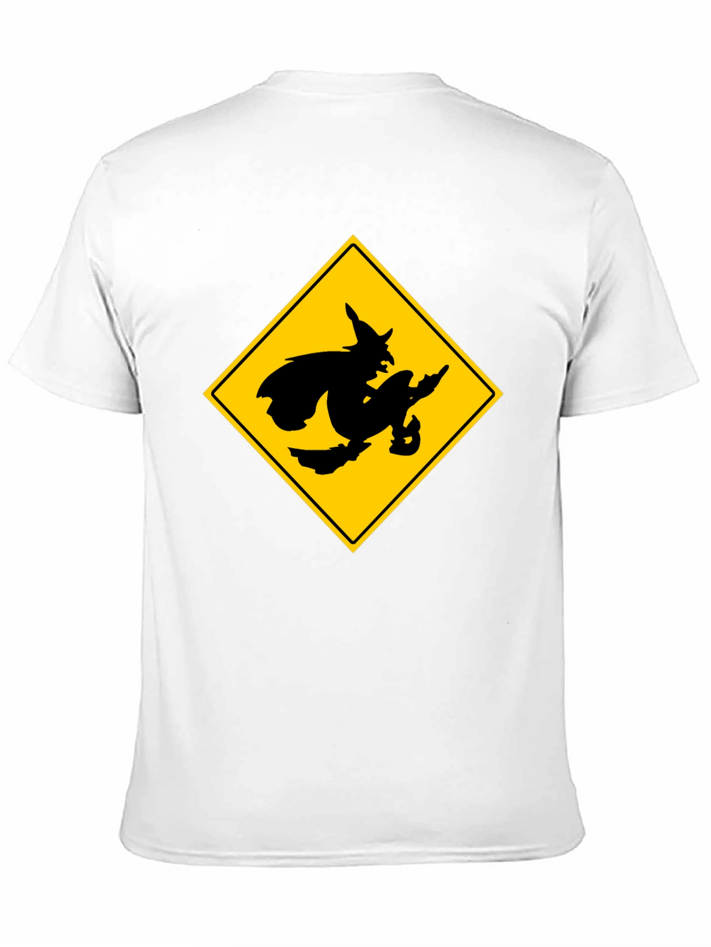 Witch Crossing Sign Black T-Shirt