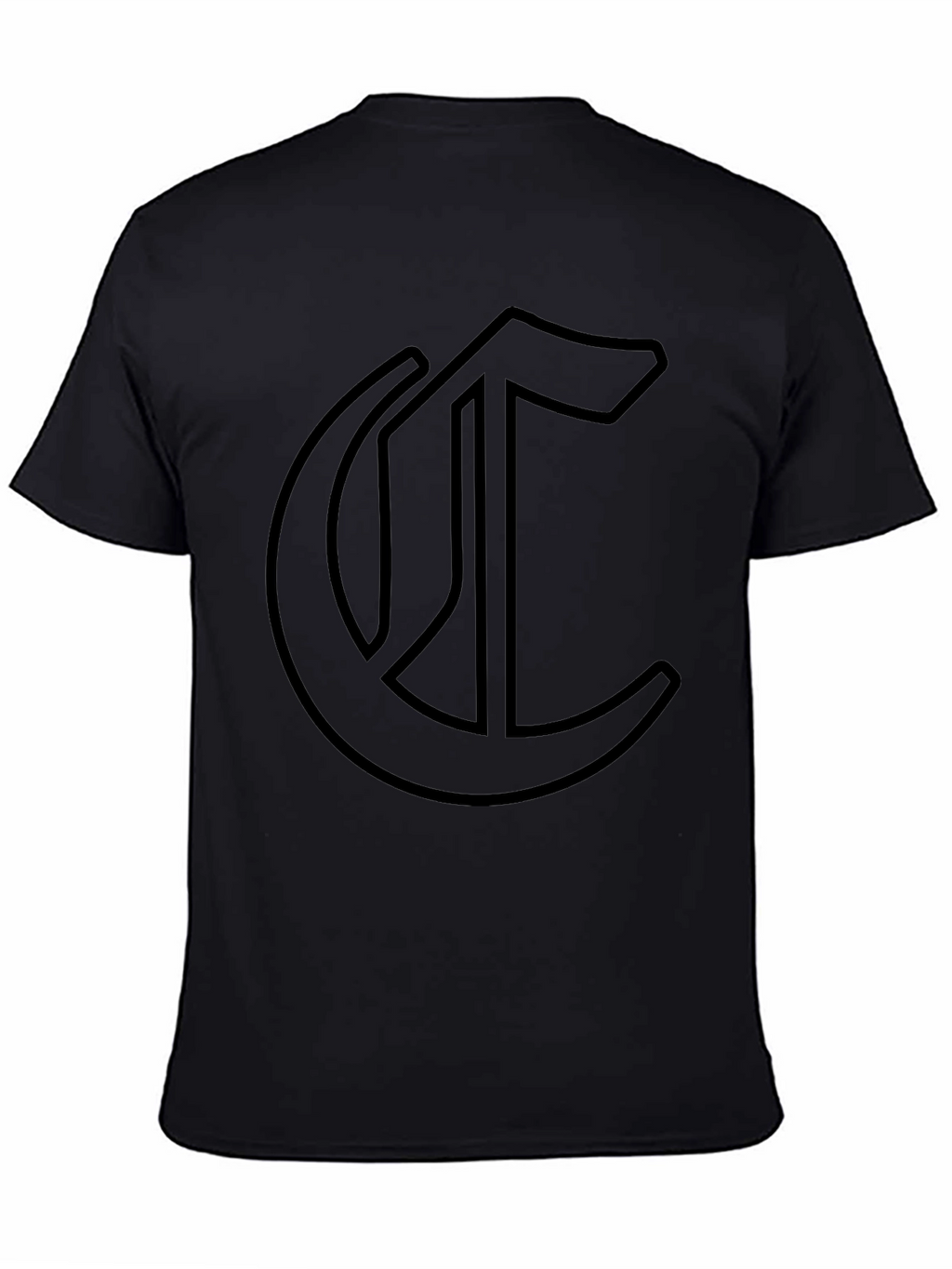 Gothic Initial Tee - Dark Aesthetic Cotton T-Shirt