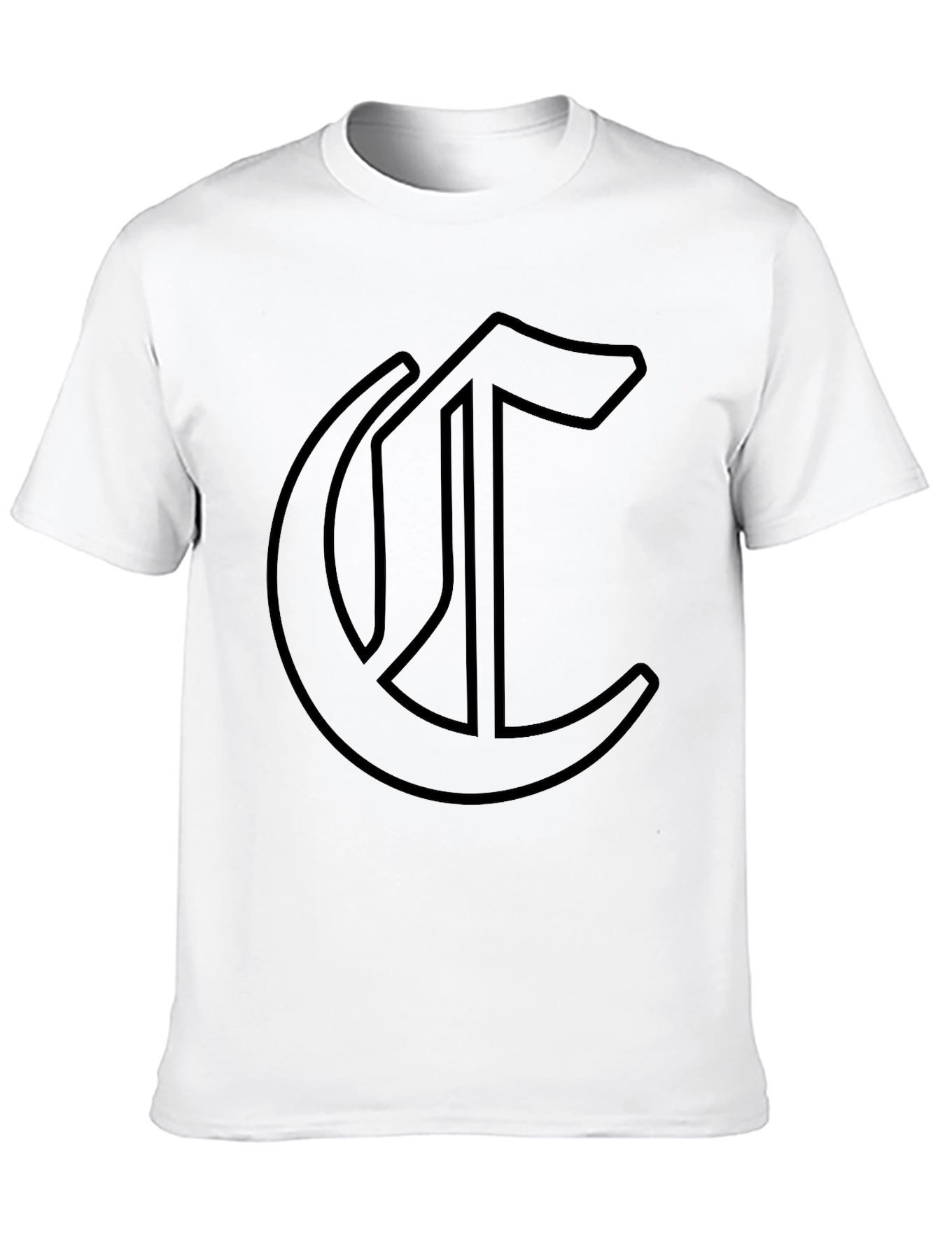 Gothic Initial Tee - Dark Aesthetic Cotton T-Shirt