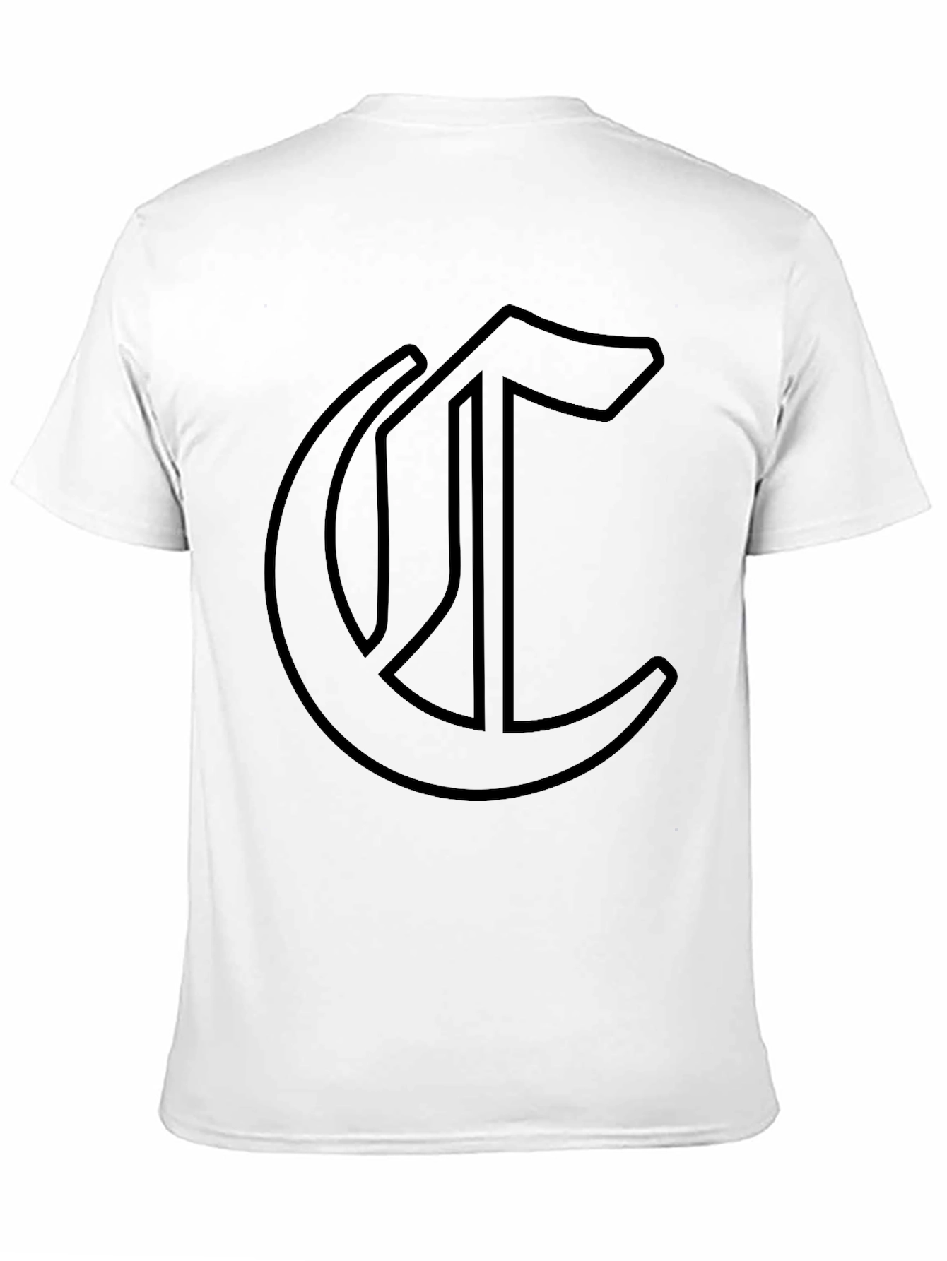Gothic Initial Tee - Dark Aesthetic Cotton T-Shirt