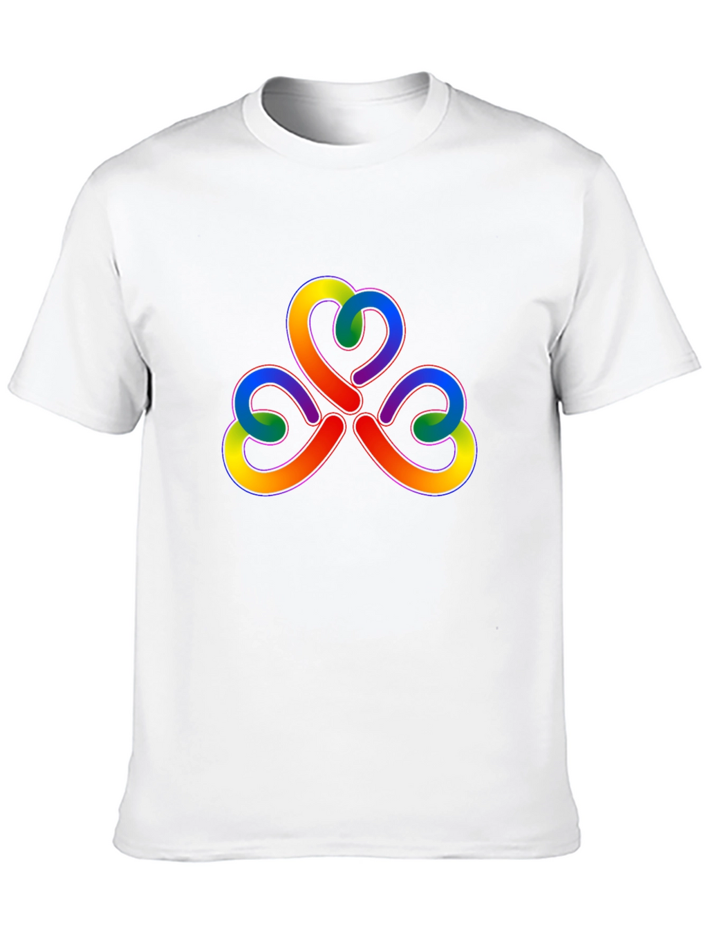 Rainbow Trefoil Knot Graphic Tee